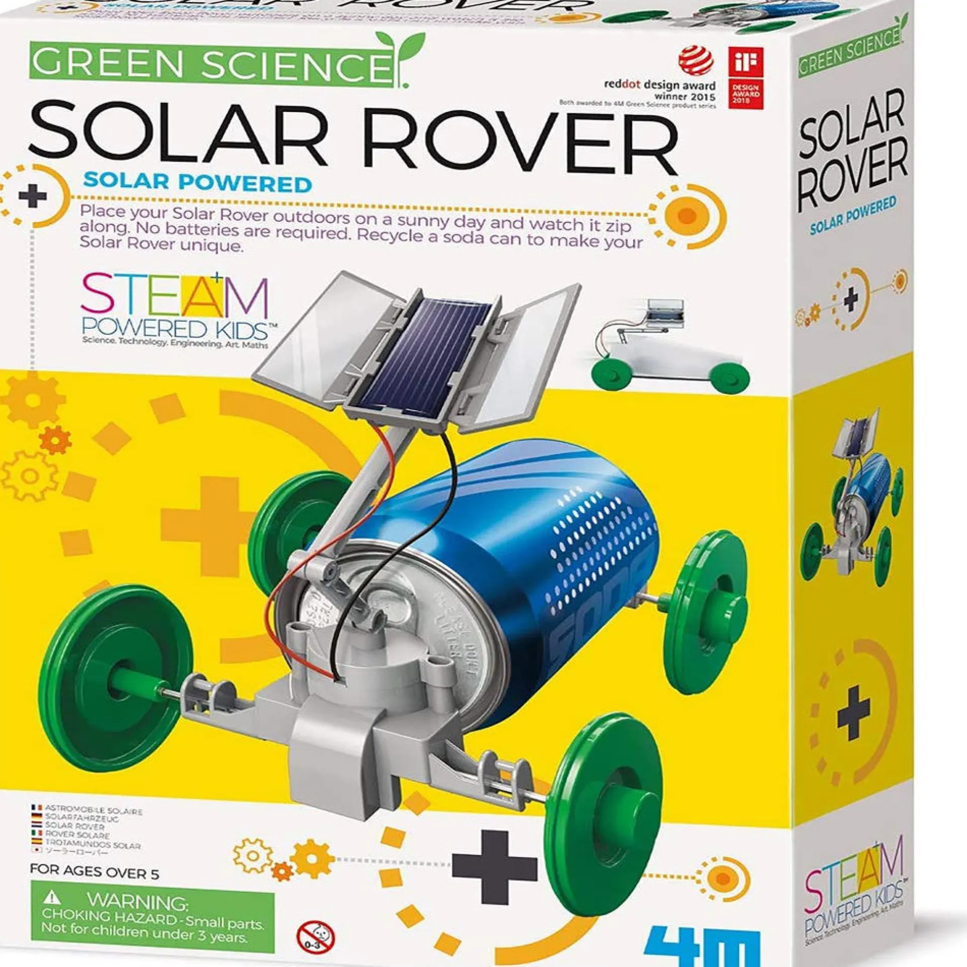 4M Green Science Solar Rover Kit - Eco-Engineering STEM Toy for Kids & Teens