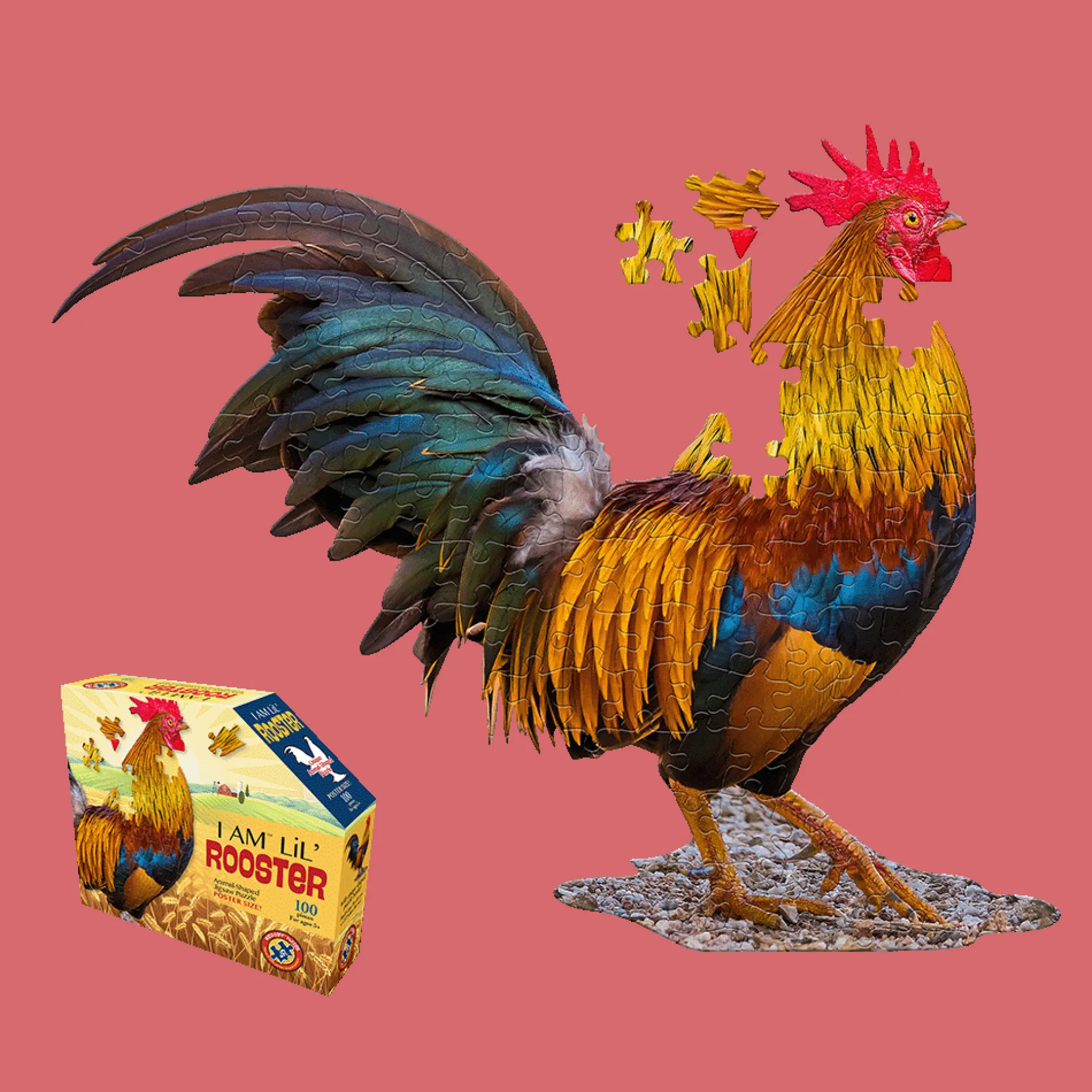 Madd Capp Animal-Themed Rooster Jigsaw Puzzle - 100 pc