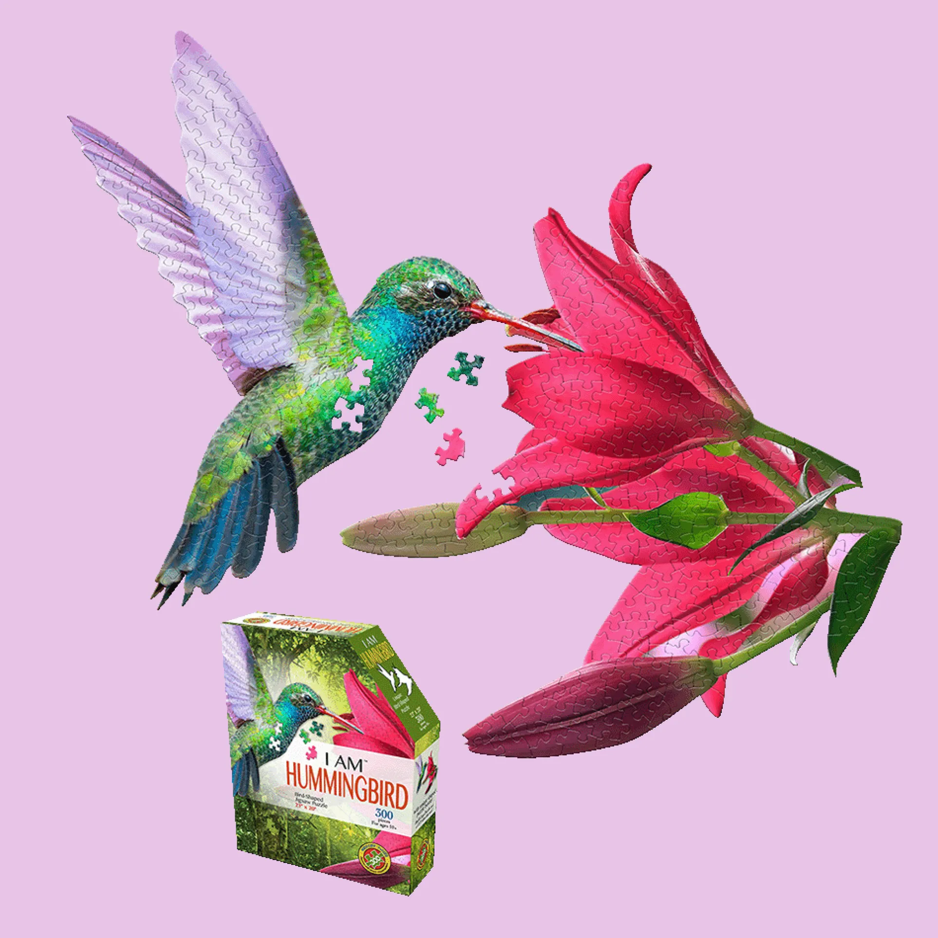 Madd Capp Hummingbird-Shaped Jigsaw Puzzle - 300 pc