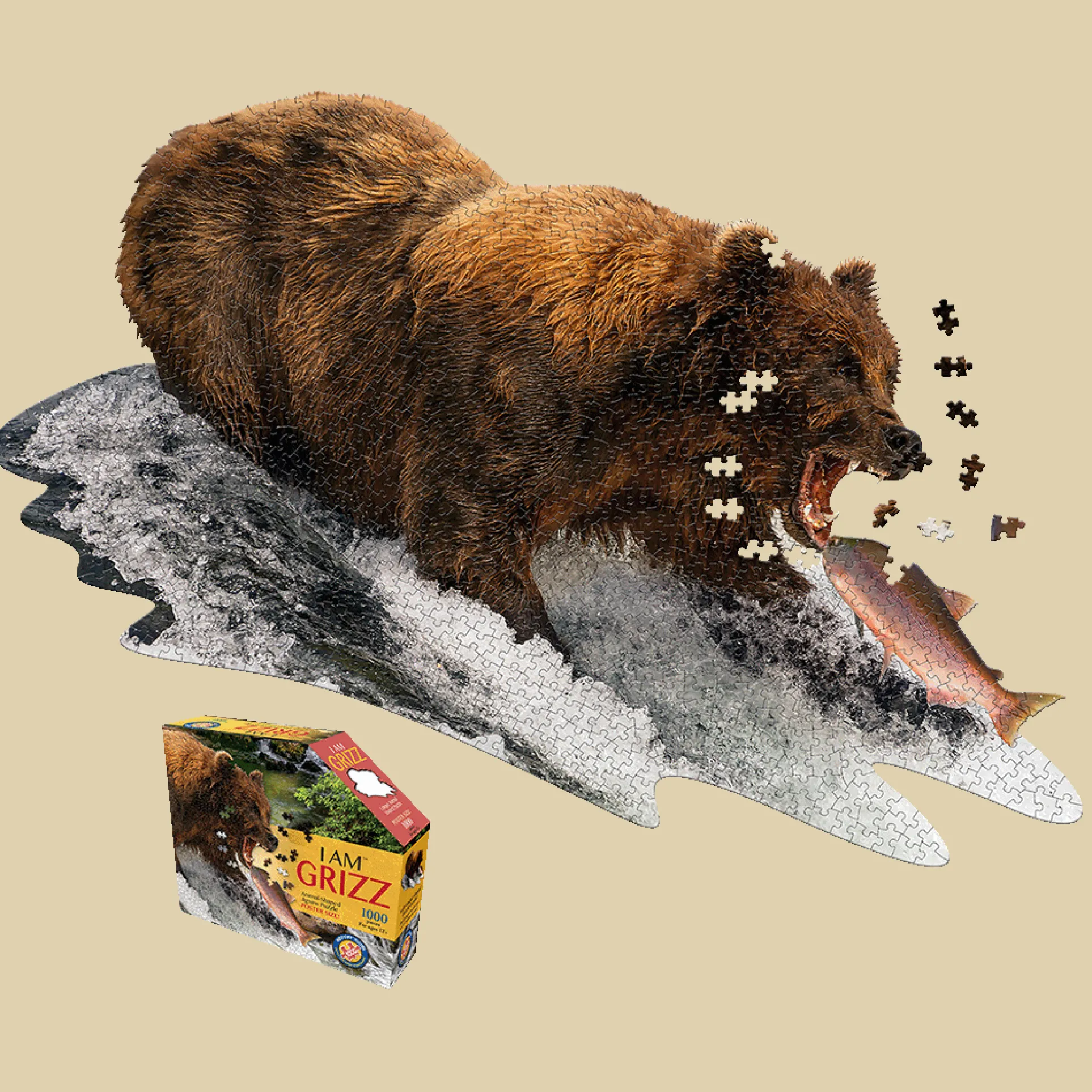 Madd Capp I AM GRIZZ 1000-Piece Jigsaw Puzzle - Grizzly Bear Edition