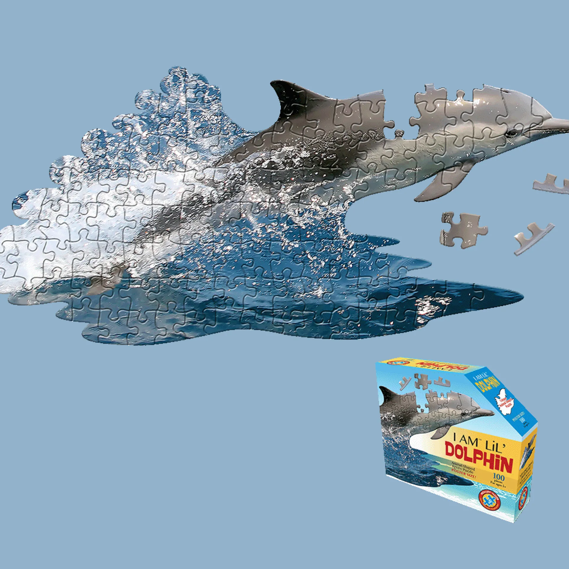 Madd Capp I AM LiL' Dolphin Jigsaw Puzzle - 100 pc