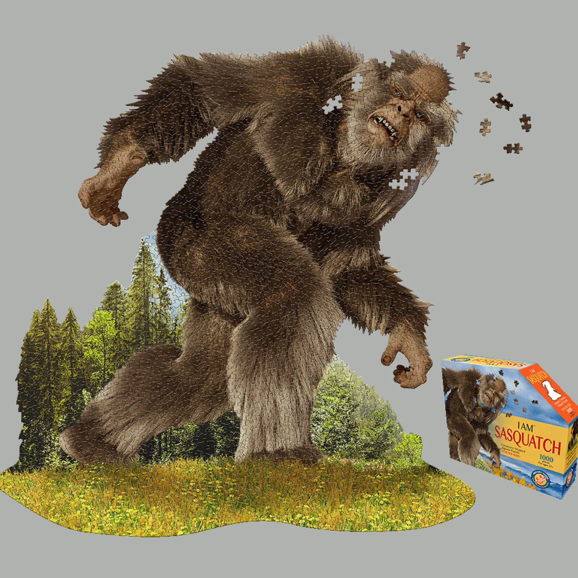 Madd Capp Sasquatch Shaped Jigsaw Puzzle - 1000 pc