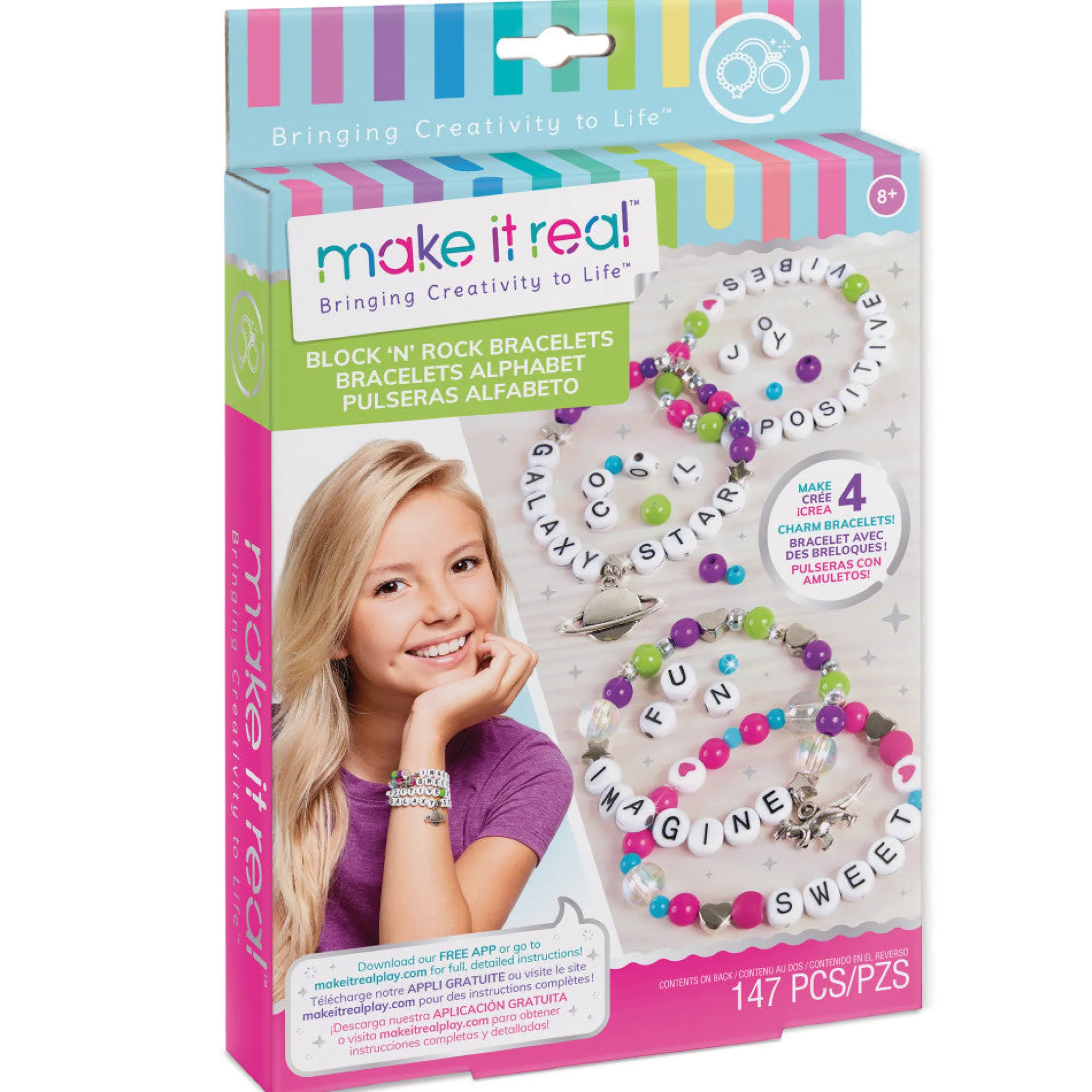 Make It Real Block 'N Rock DIY Bracelet Making Kit
