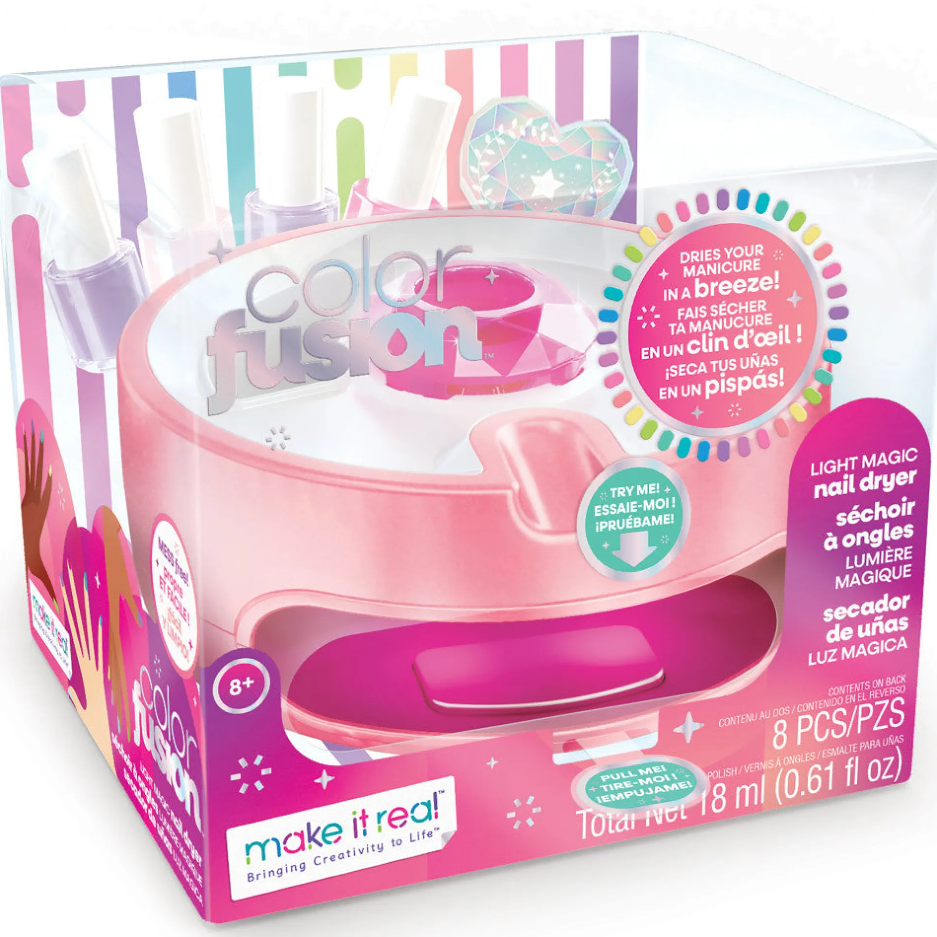 Make It Real Color Fusion Light Magic Nail Dryer Kit - Multicolor