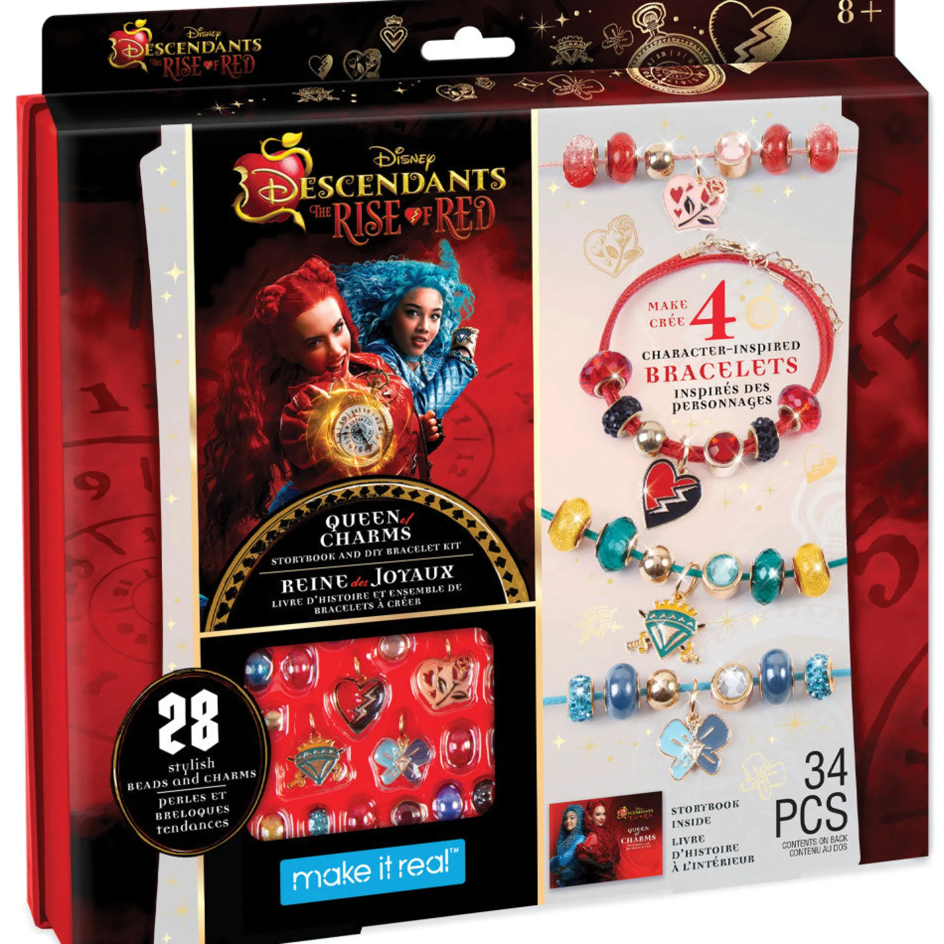 Make It Real Descendants 4 Rise Of Red Queen of Charms DIY Jewelry Kit - 34pc