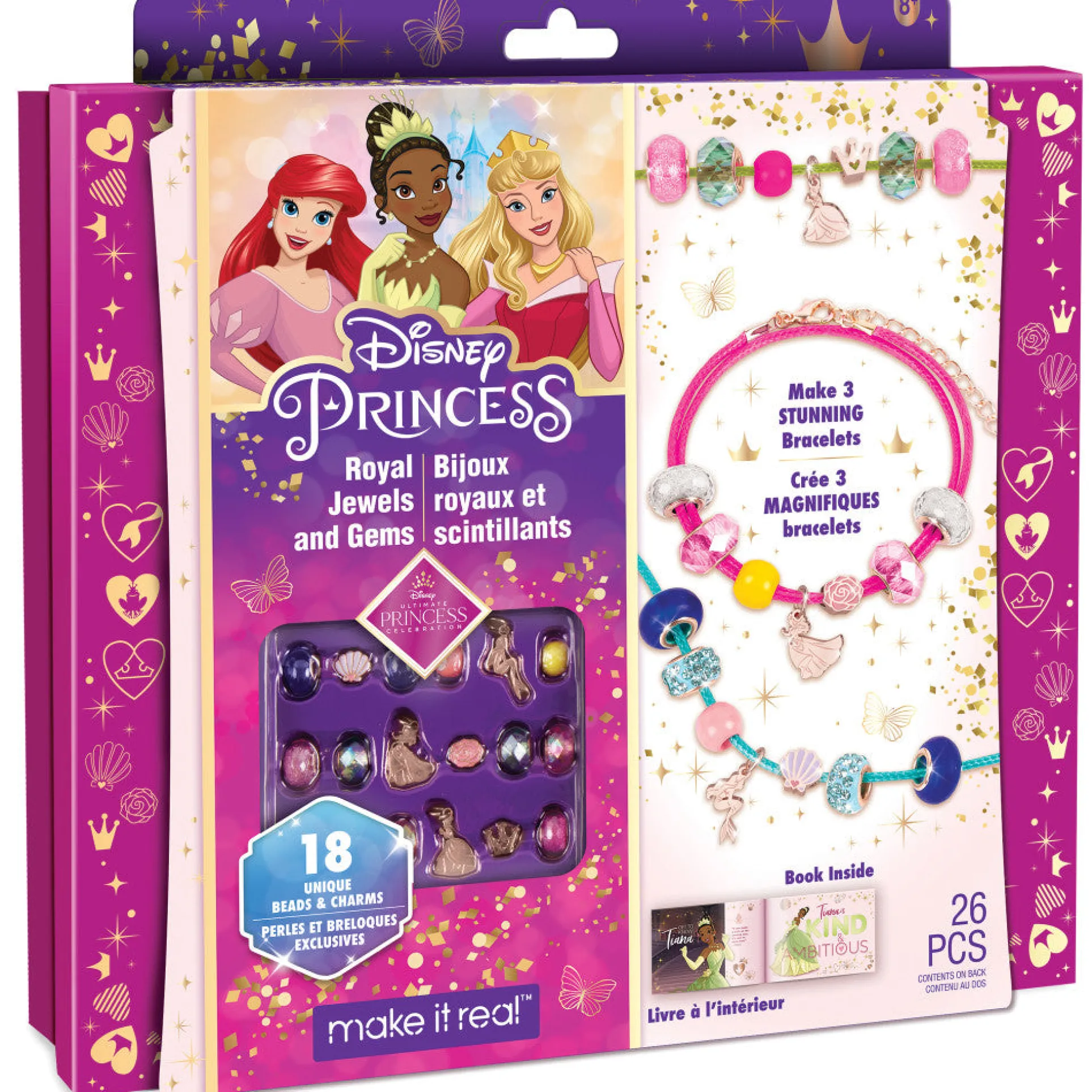 Make It Real Disney Princess Royal Jewels & Gems Bracelet Making Kit
