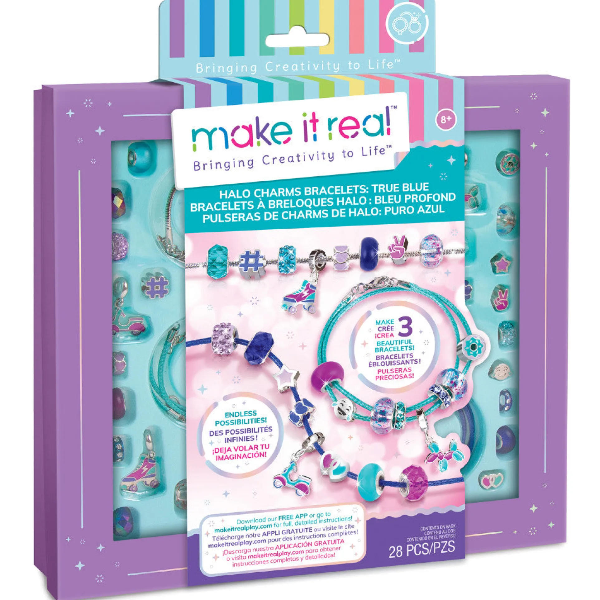 Make It Real Halo Charms DIY Metallic Bracelets Kit
