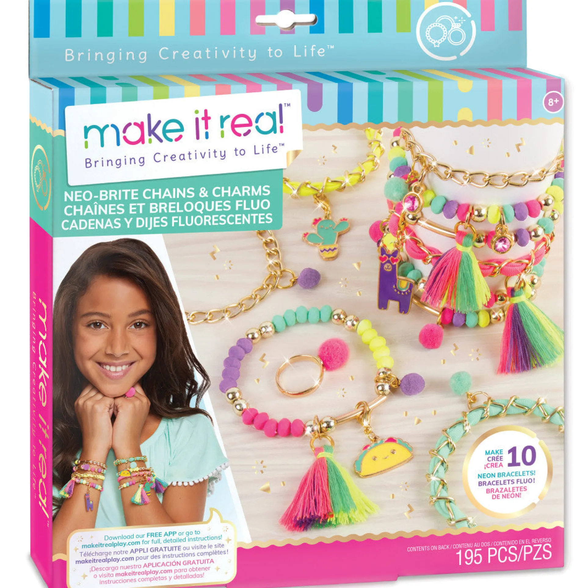 Make It Real Neo-Brite Chains & Charms Bracelet Making Kit