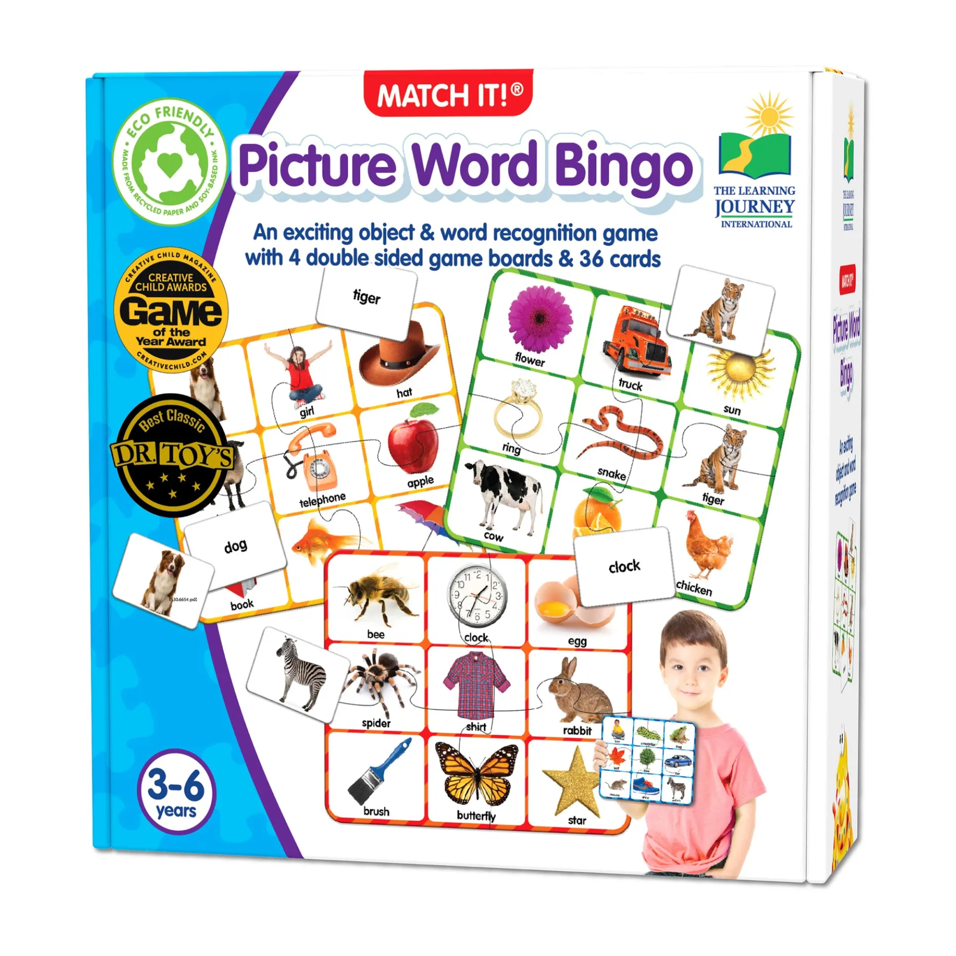 Match It! - Picture Word Bingo - Eco-Friendly Educational Game