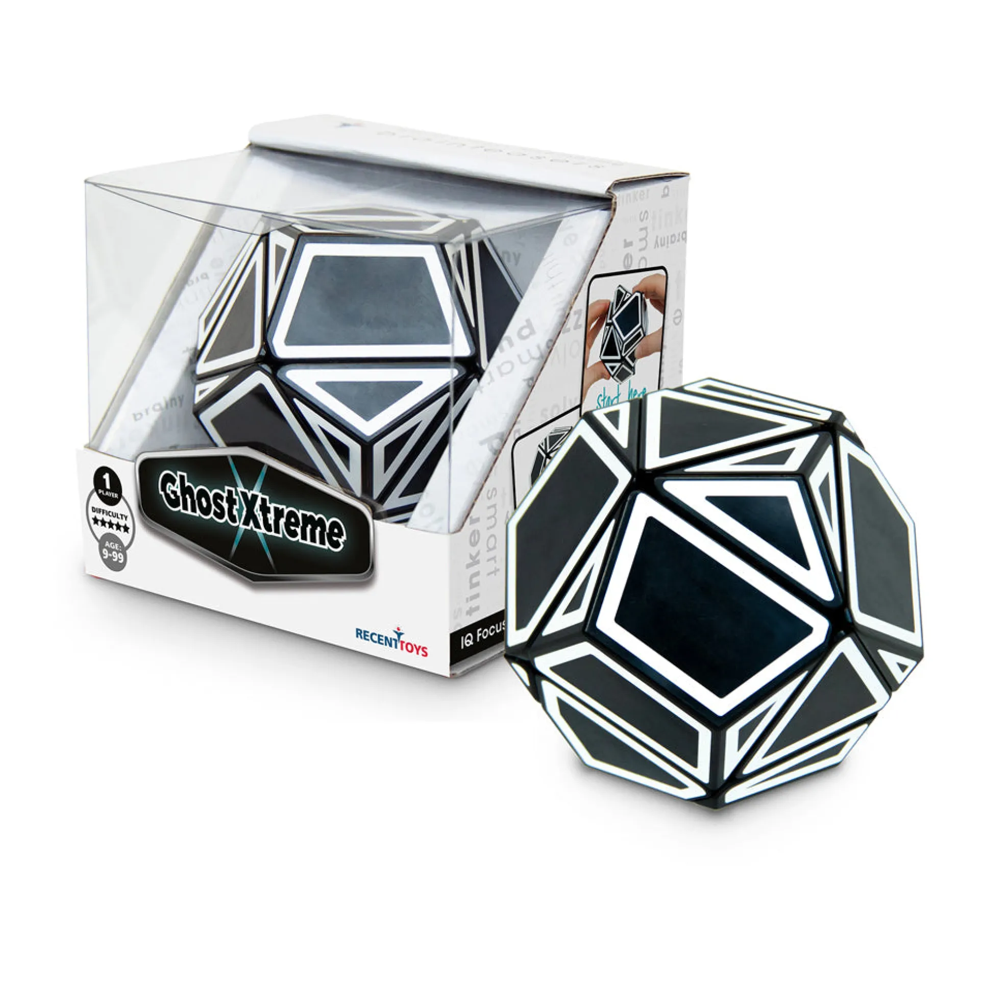 Meffert's Ghost Xtreme 12-Sided Dodecahedron Puzzle - Challenging Twist Puzzle