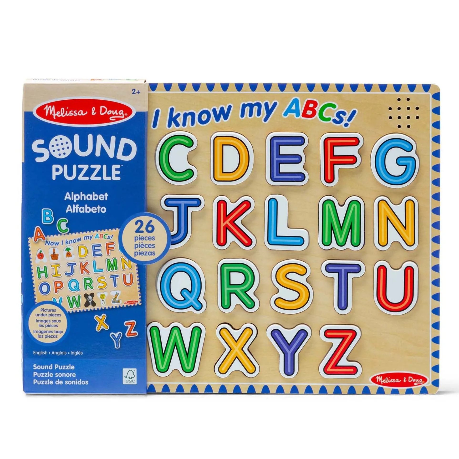 Melissa & Doug Alphabet Sound Puzzle - Vibrant 26-Piece Learning Toy