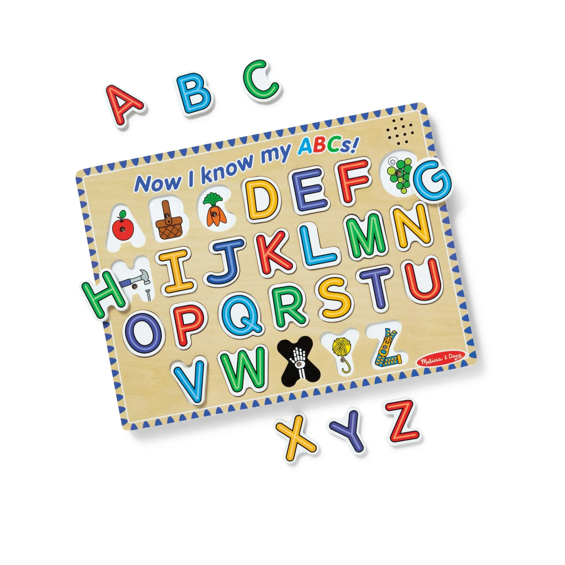 Melissa & Doug Alphabet Sound Puzzle - Vibrant 26-Piece Learning Toy