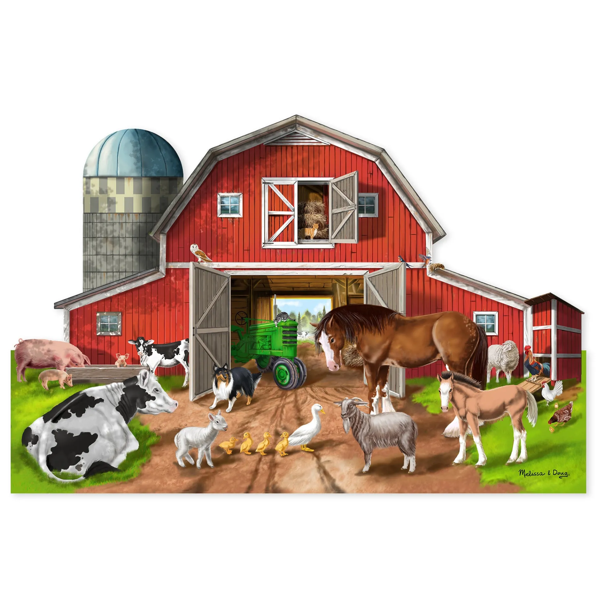 Melissa & Doug Busy Barn Yard Floor Puzzle - 32 pc