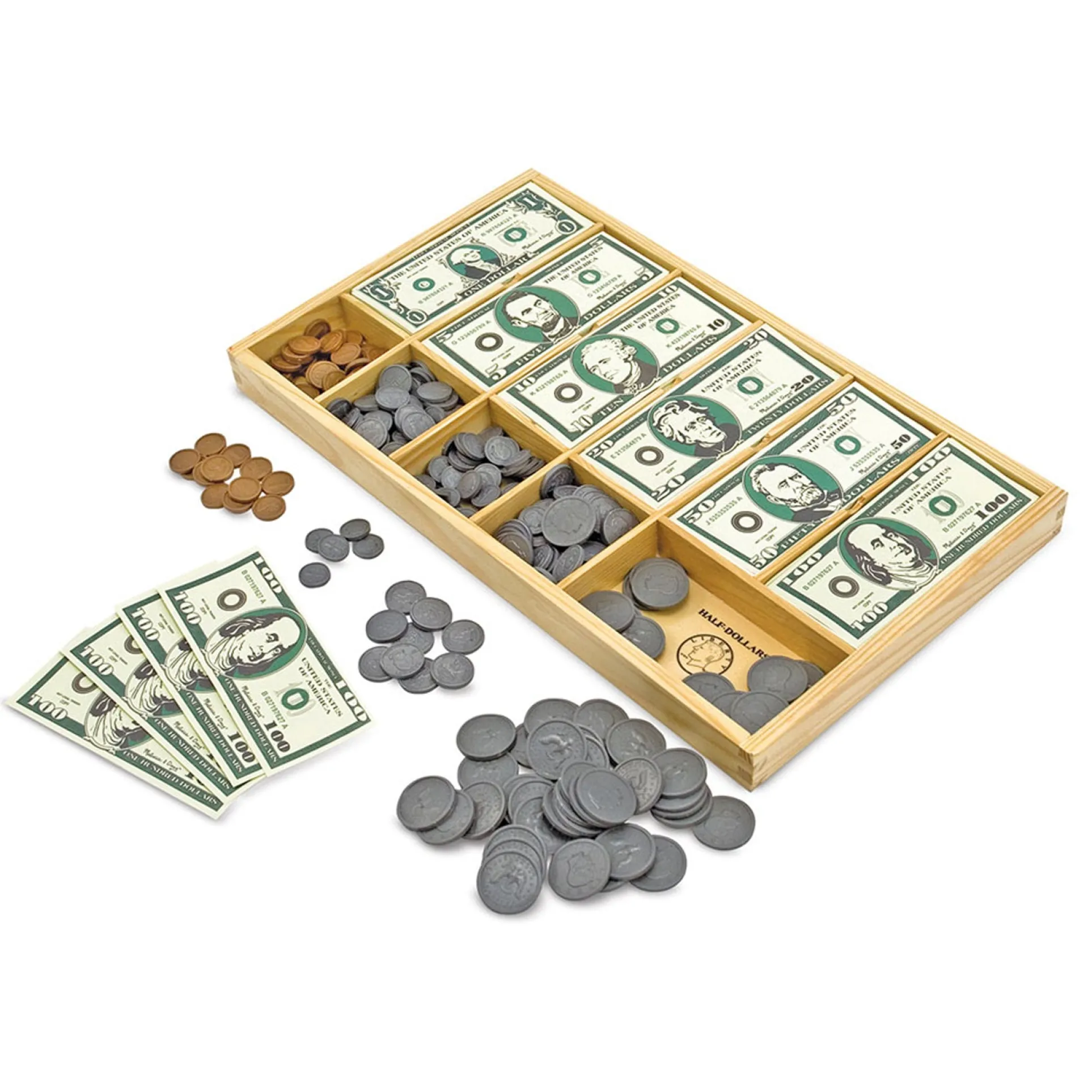 Melissa & Doug Classic Play Money Set - Educational Currency Toy