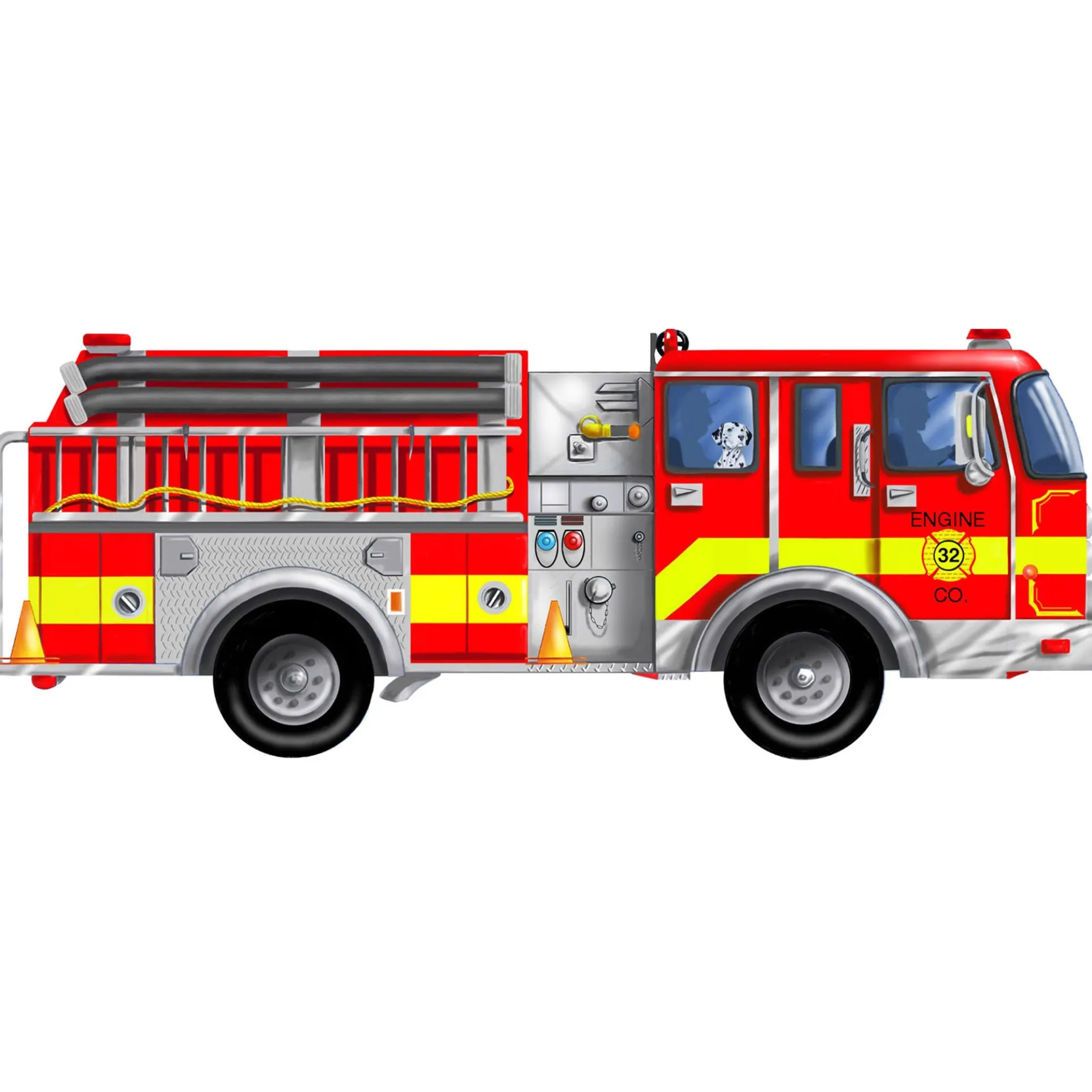 Melissa & Doug Fire Truck 4' Floor Puzzle - 24 Pieces