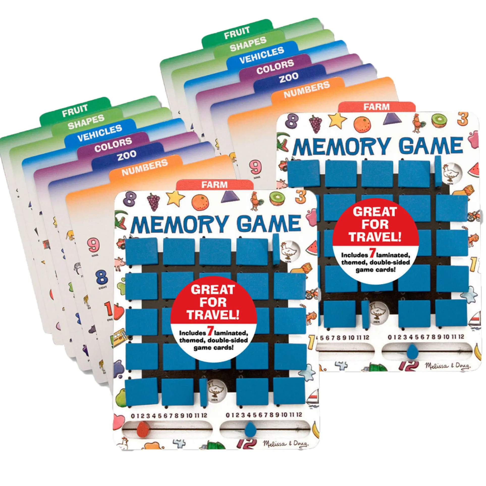 Melissa & Doug Flip to Win Travel Memory Game, Pack of 2