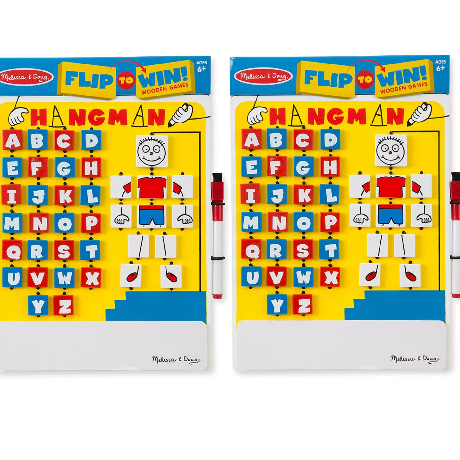 Melissa & Doug Flip-to-Win Hangman Travel Game, 2-Pack