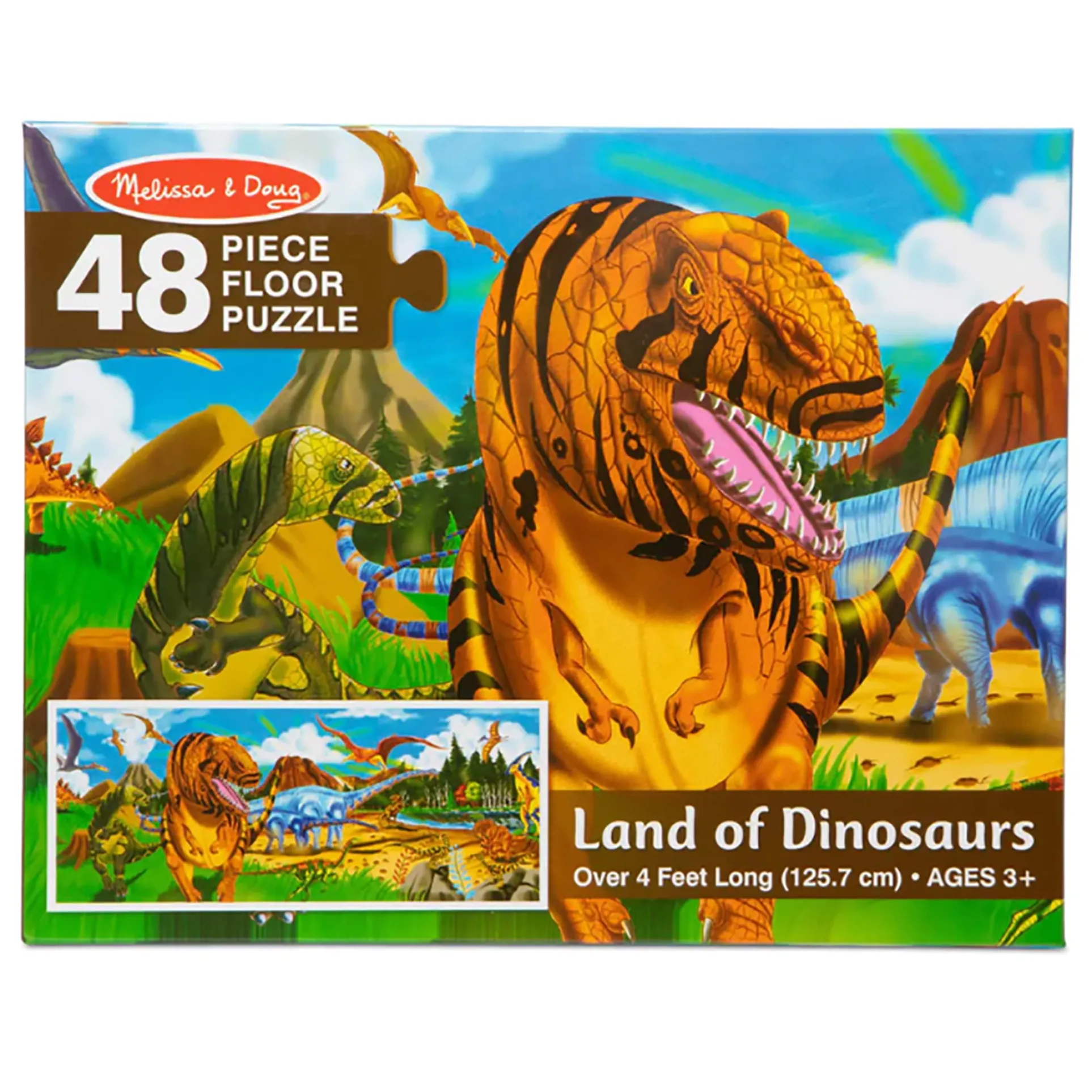 Melissa & Doug Land of Dinosaurs Floor Puzzle - 48 pc