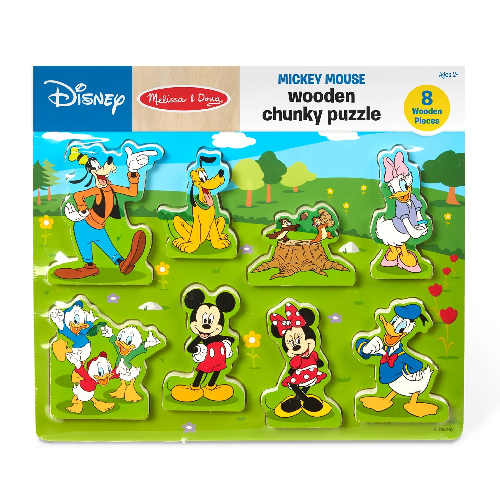 Melissa & Doug Mickey Mouse 8-Piece Wooden Chunky Puzzle