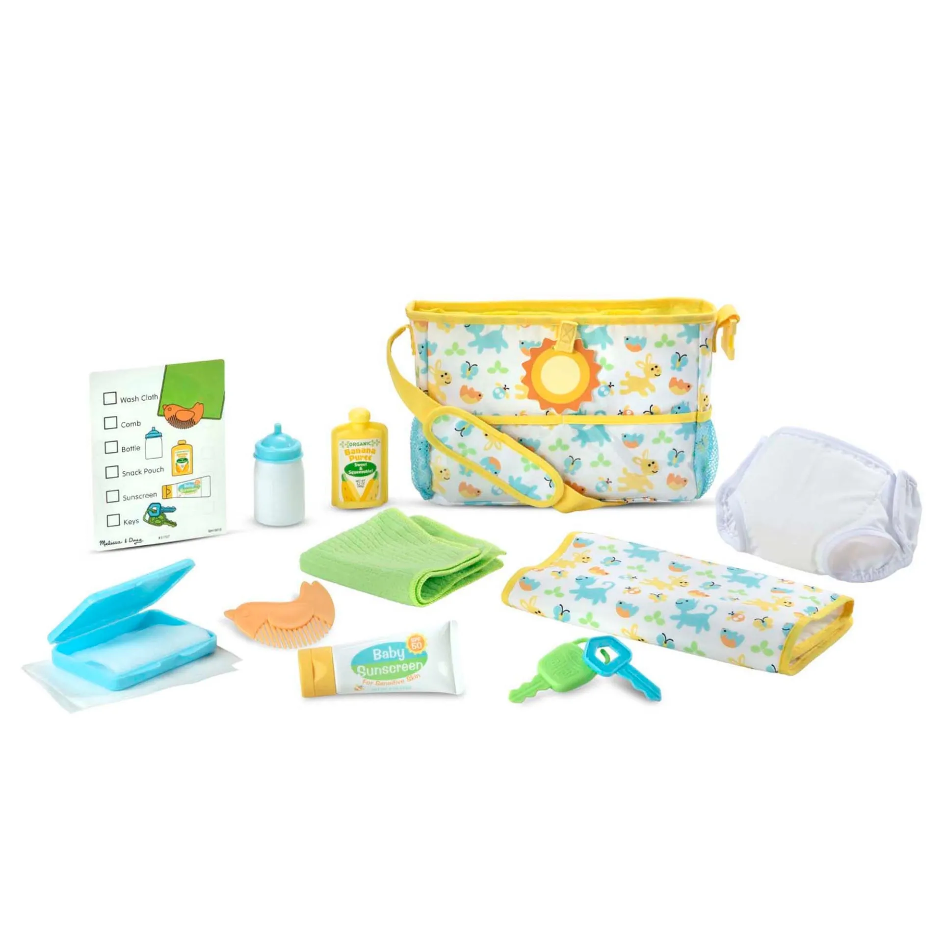 Melissa & Doug Mine to Love Diaper Bag Doll Travel Playset