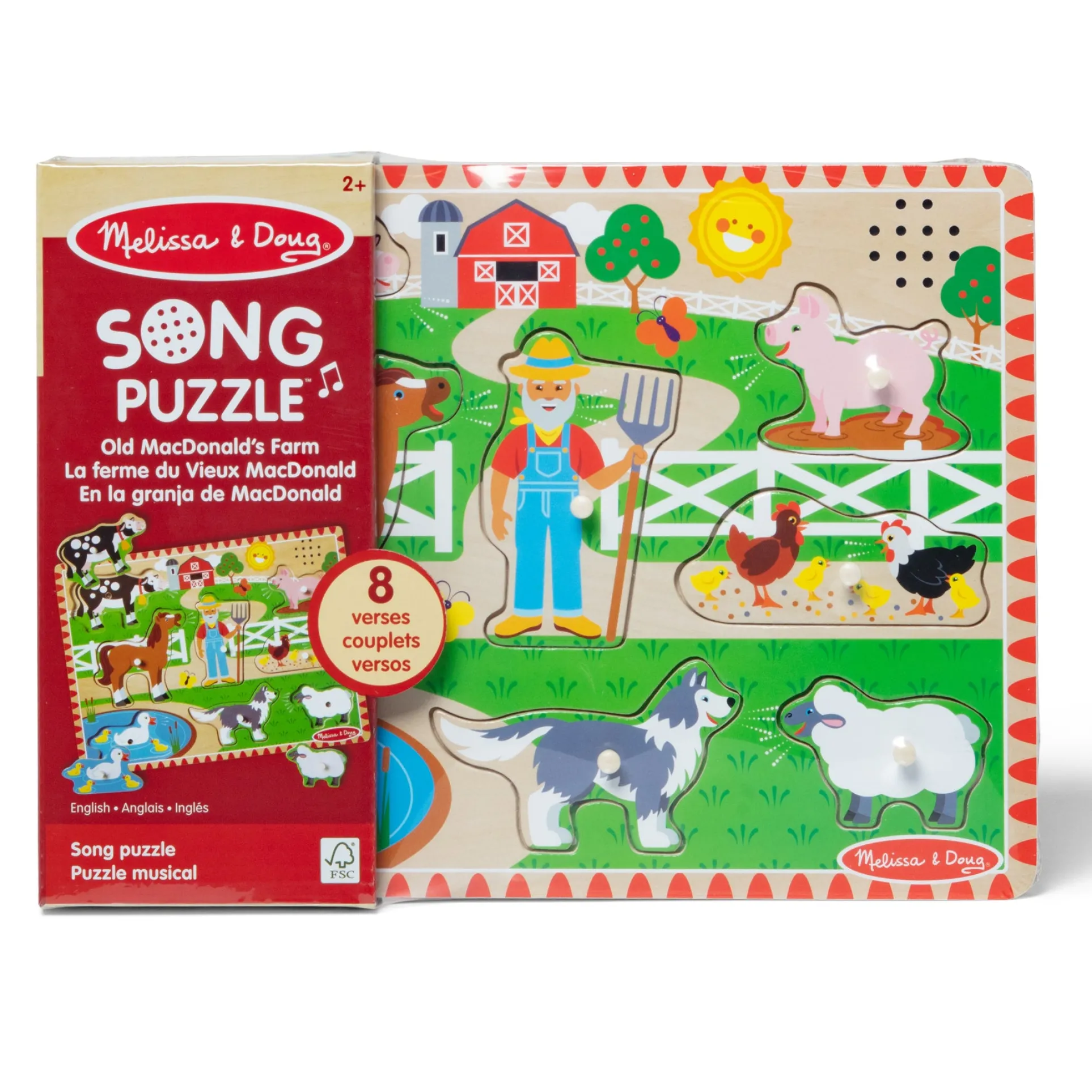 Melissa & Doug Old MacDonald's Farm Sound Puzzle - 8 Pieces