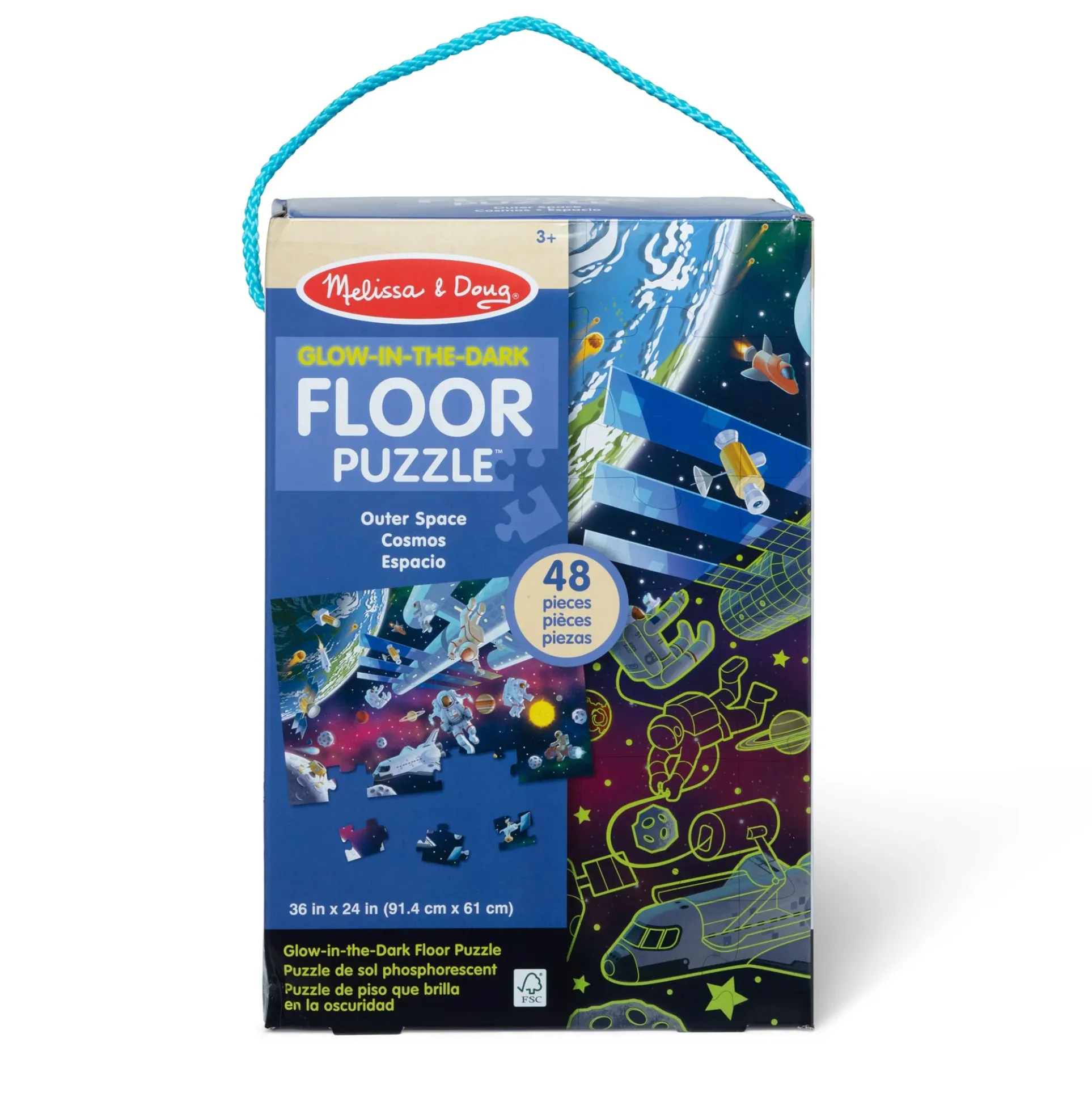 Melissa & Doug Outer Space 48 pc Glow-in-the-Dark Floor Puzzle