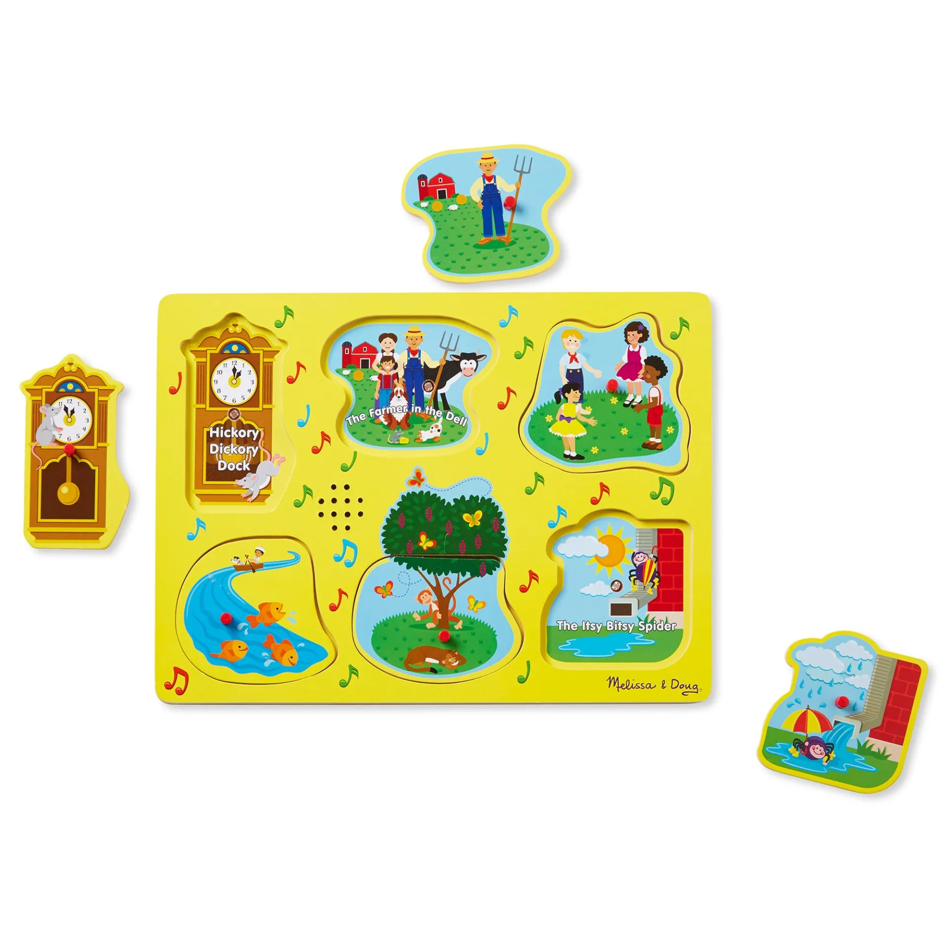 Melissa & Doug Sing-Along Nursery Rhymes - Yellow Sound Puzzle
