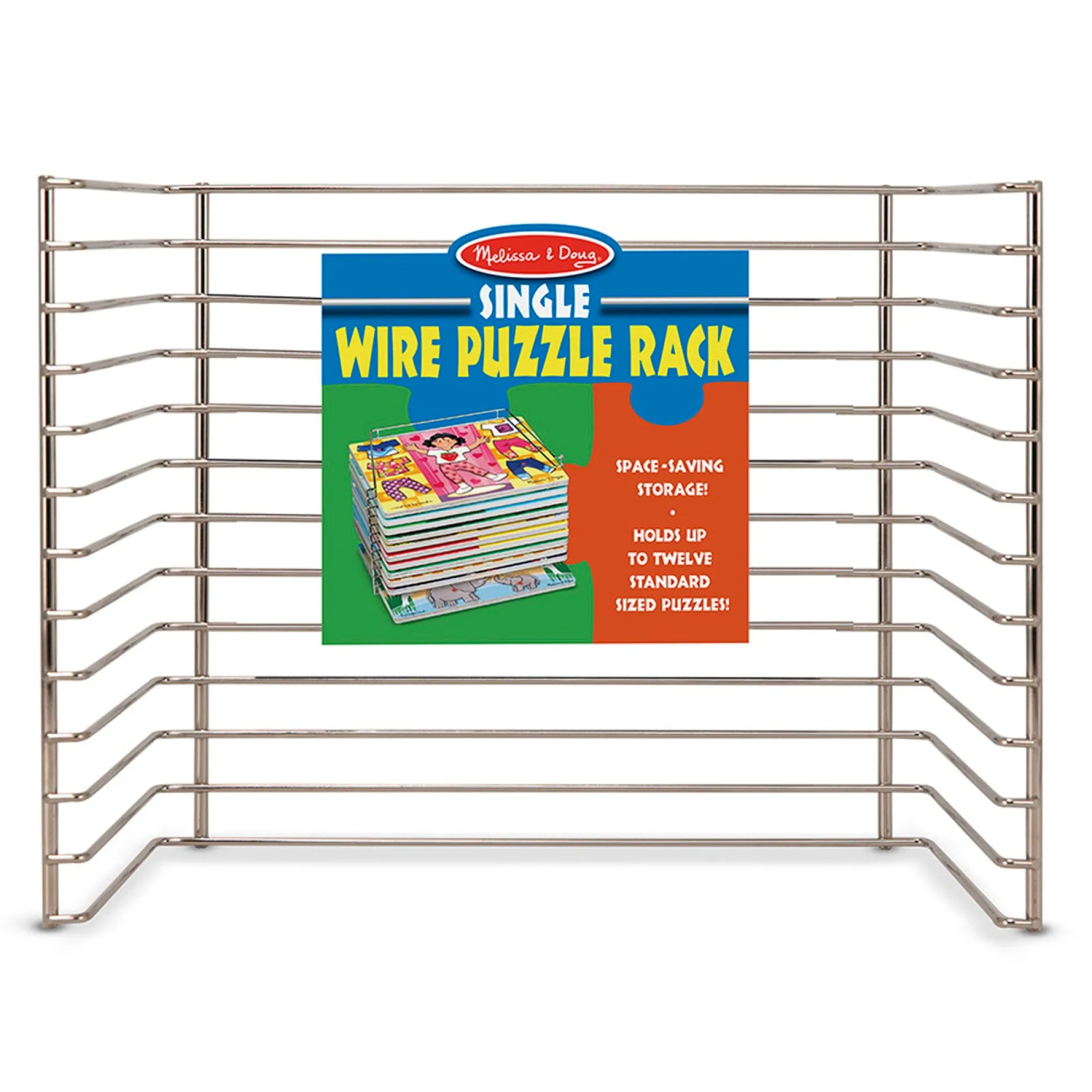 Melissa & Doug Sturdy Metal Puzzle Storage Rack