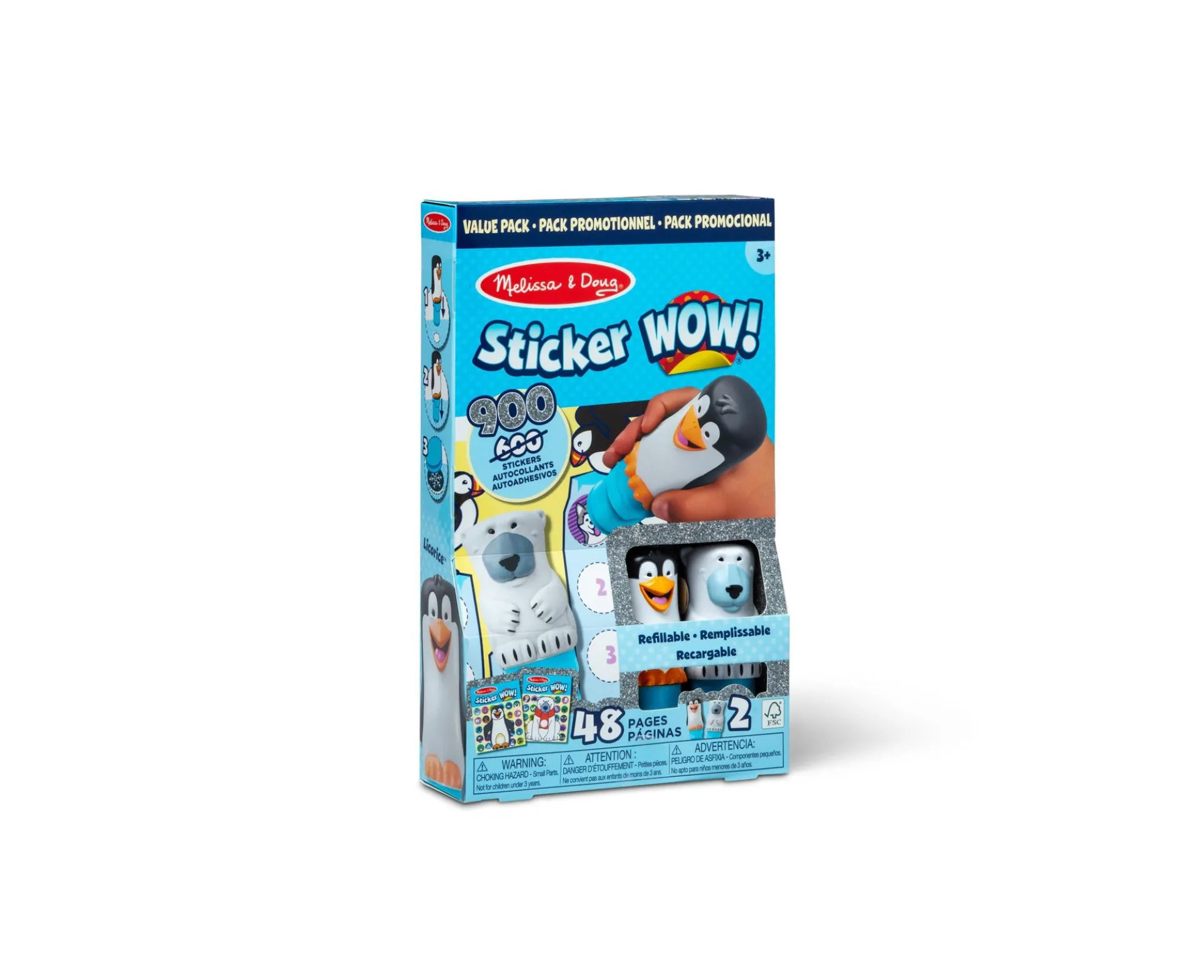 Melissa & Doug Winter Fun Sticker Wow Activity Pad - Polar & Penguin