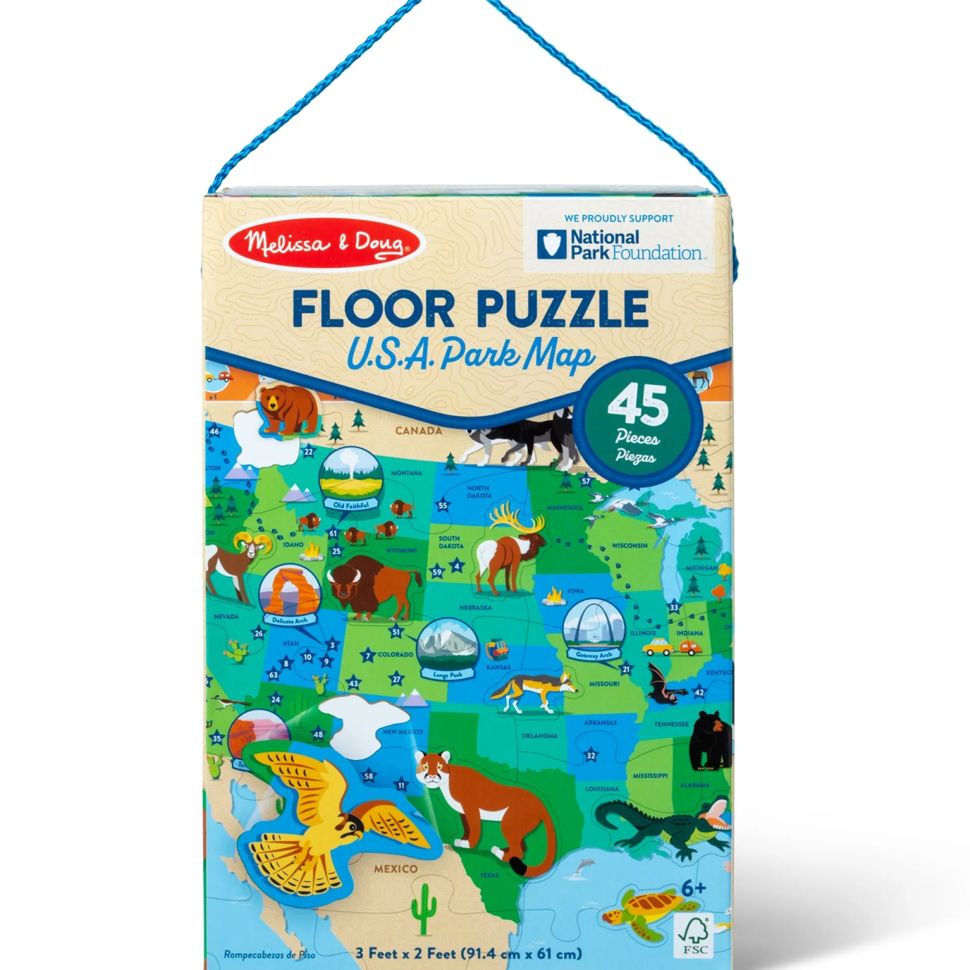 Melleysa & Doug USA National Parks 45 pc Floor Puzzle