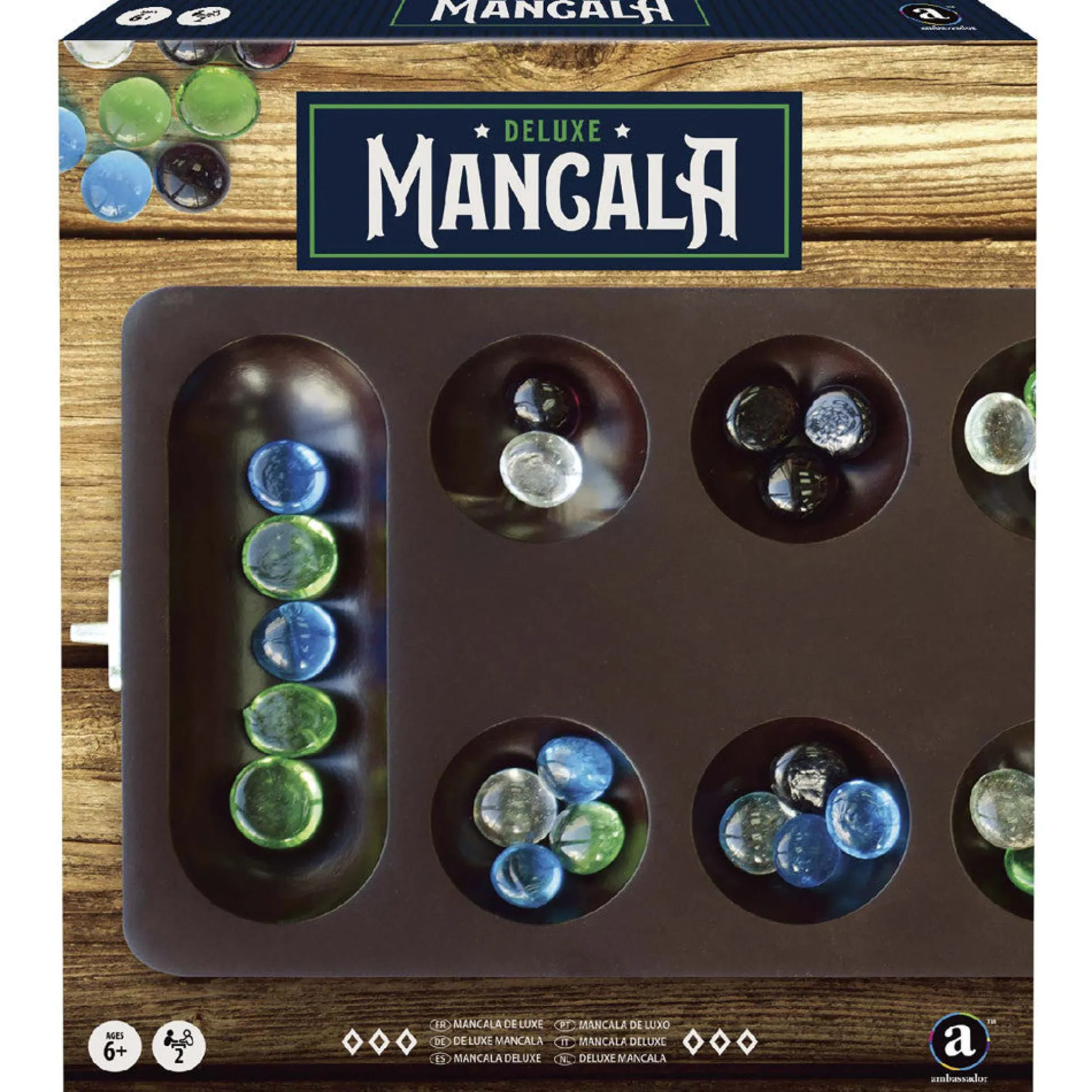 Merchant Ambassador Craftsman Deluxe Wood Mancala Game Set