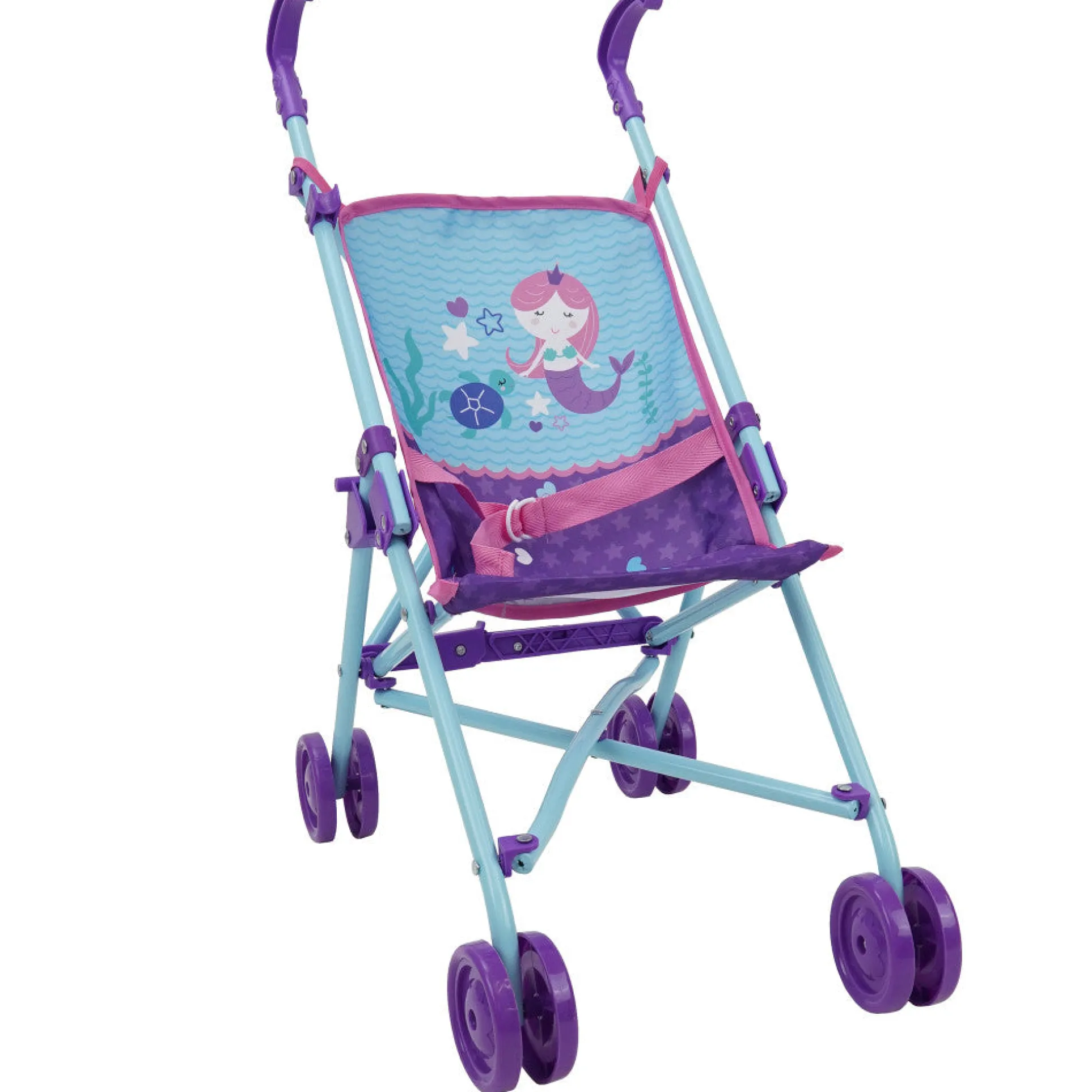 Mermaid Fantasy Doll Umbrella Stroller for Imaginative Play