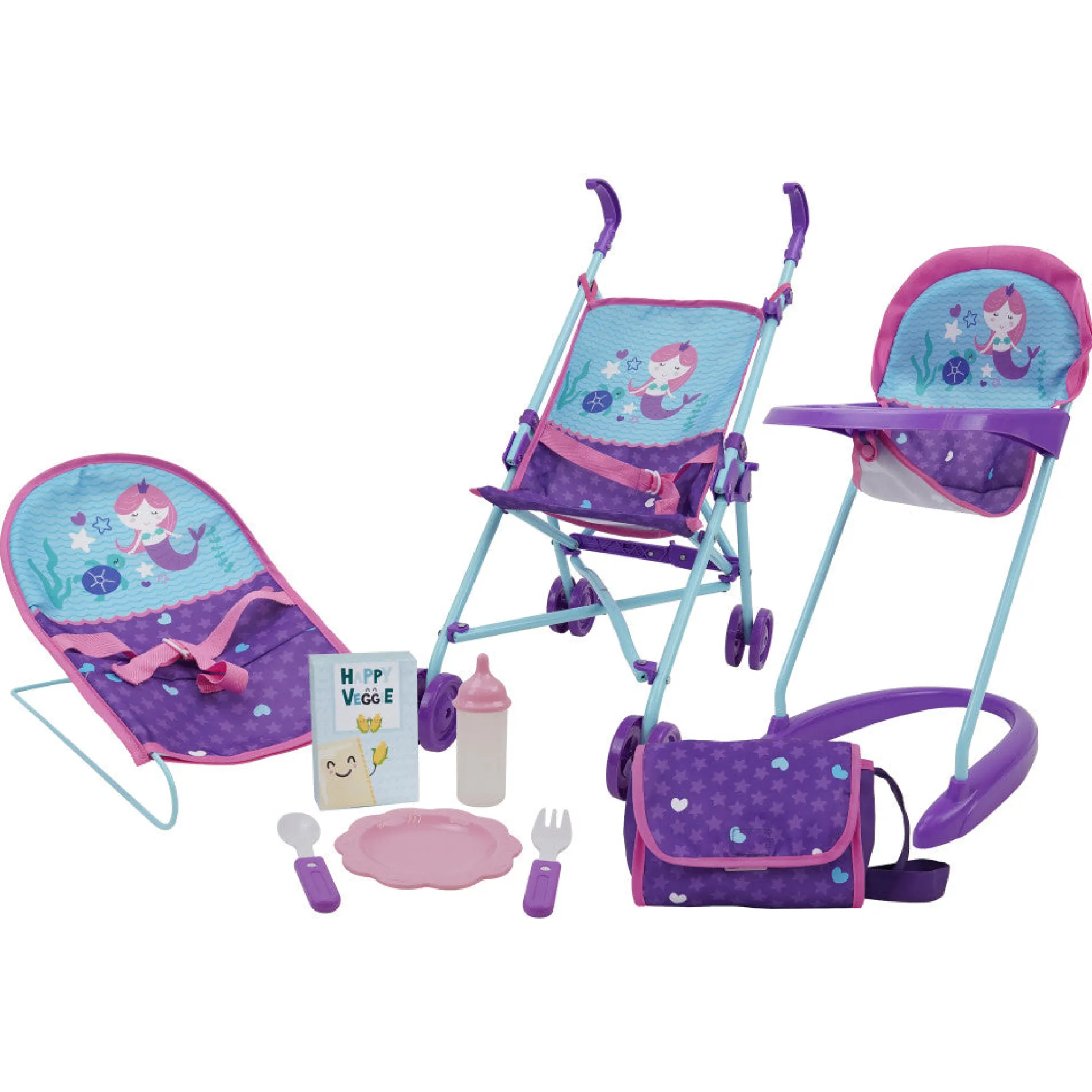 Mermaid Fantasy 9-Piece Doll Care Playset