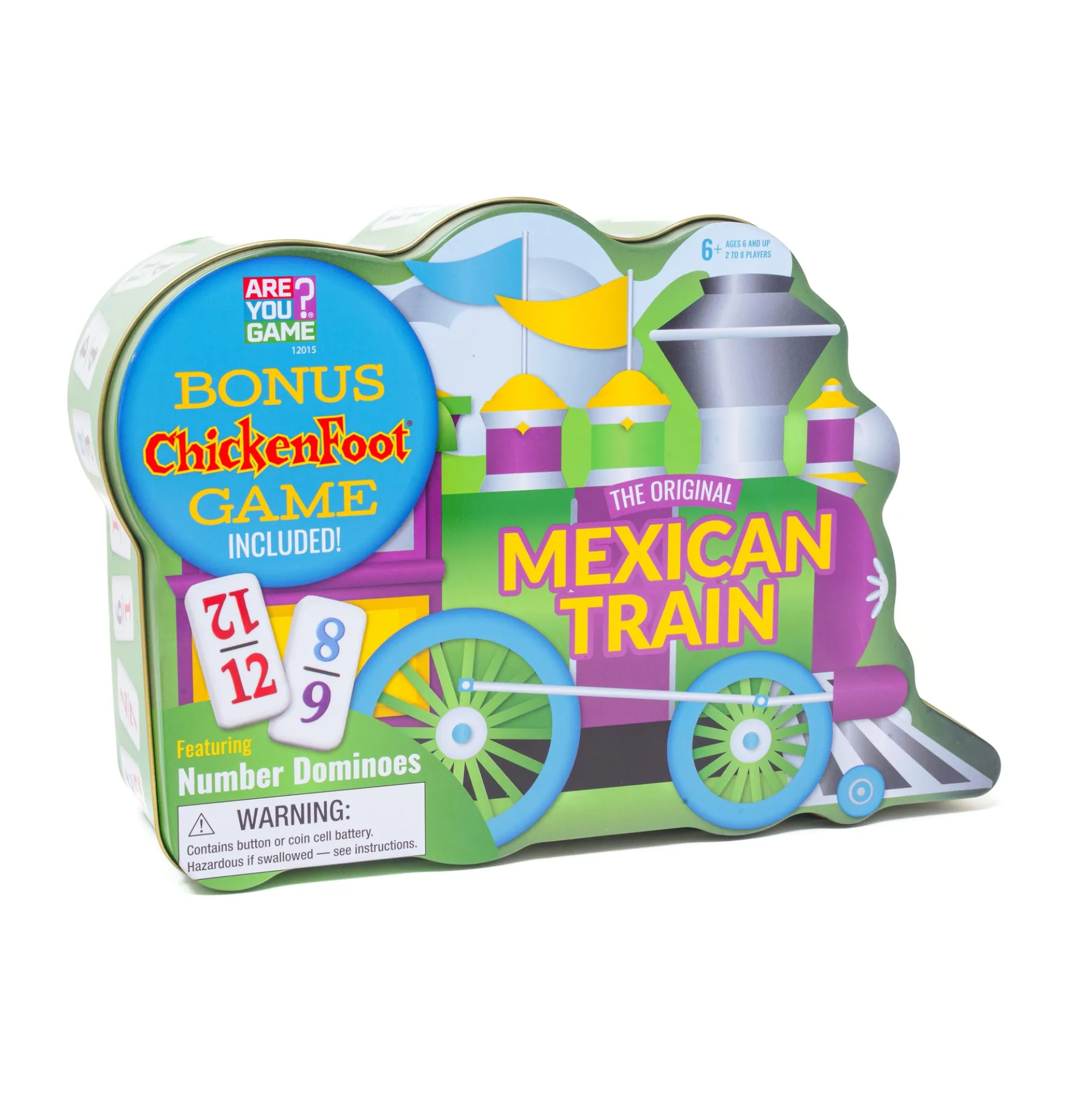 Mexican Train Deluxe Dominoes Set with Bonus Chickenfoot Game
