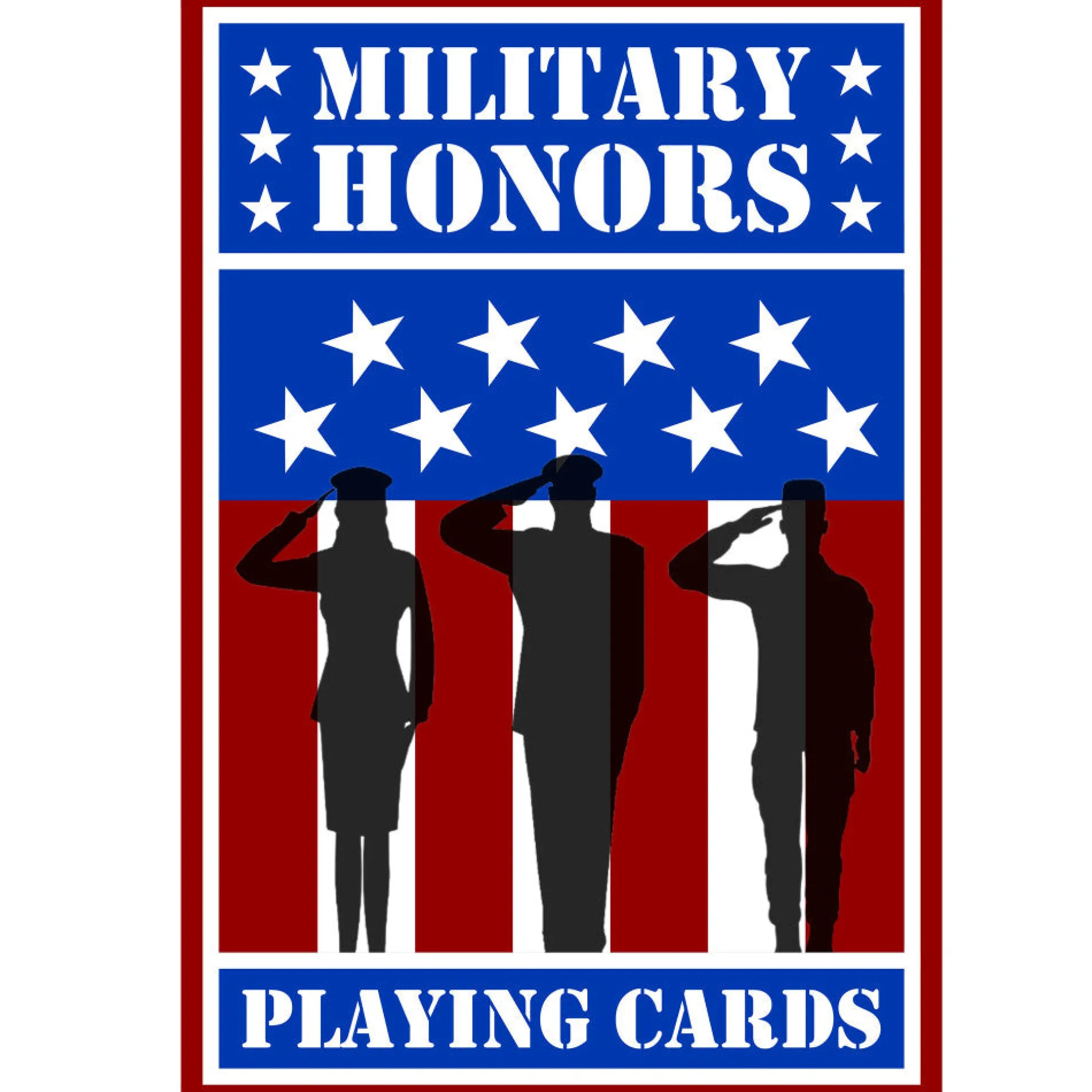 Military Honors Patriotic Playing Cards - Linen Finish, Collectible Deck