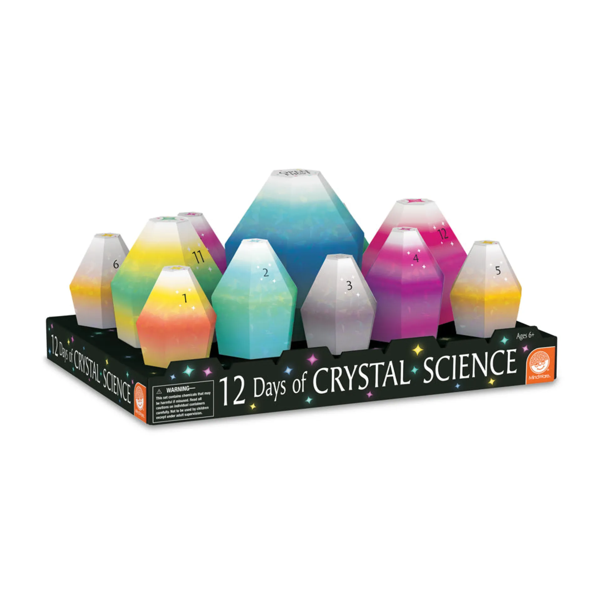 MindWare 12 Days of Crystal Science Kit - Holiday Themed Experiments