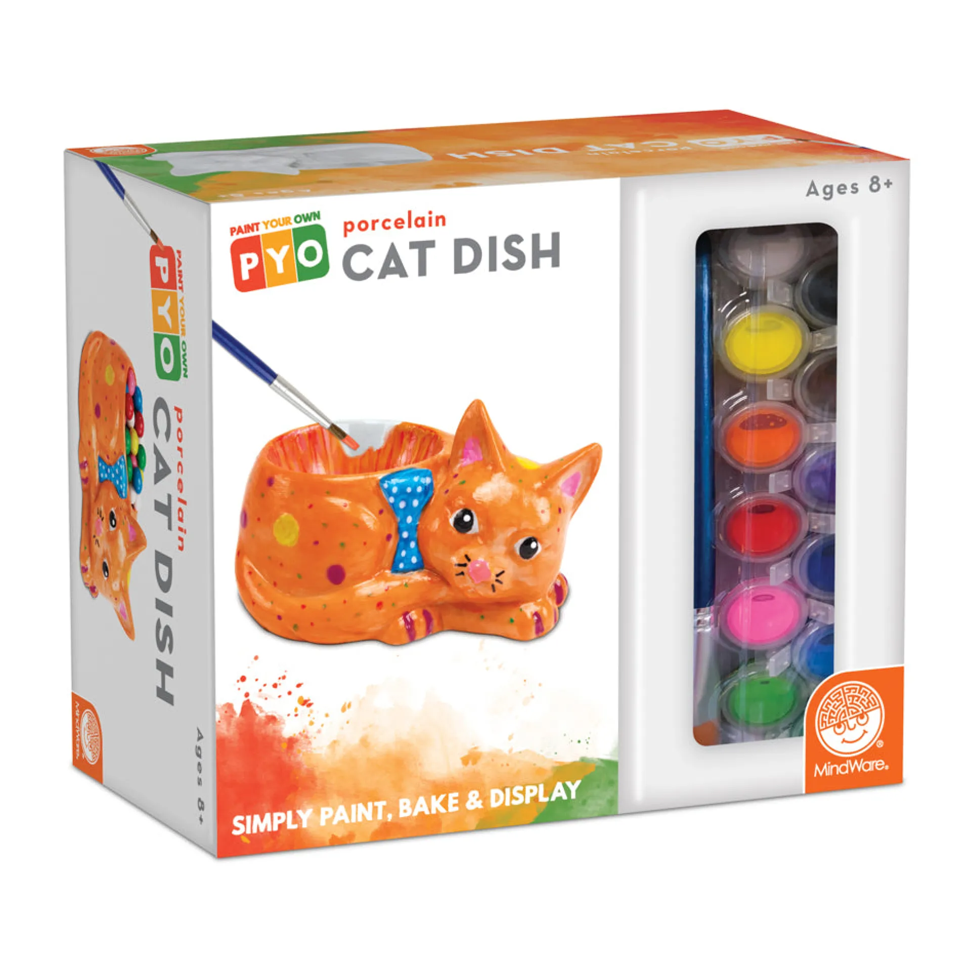 MindWare Creative Arts Paint Your Own Porcelain Cat Dish Kit