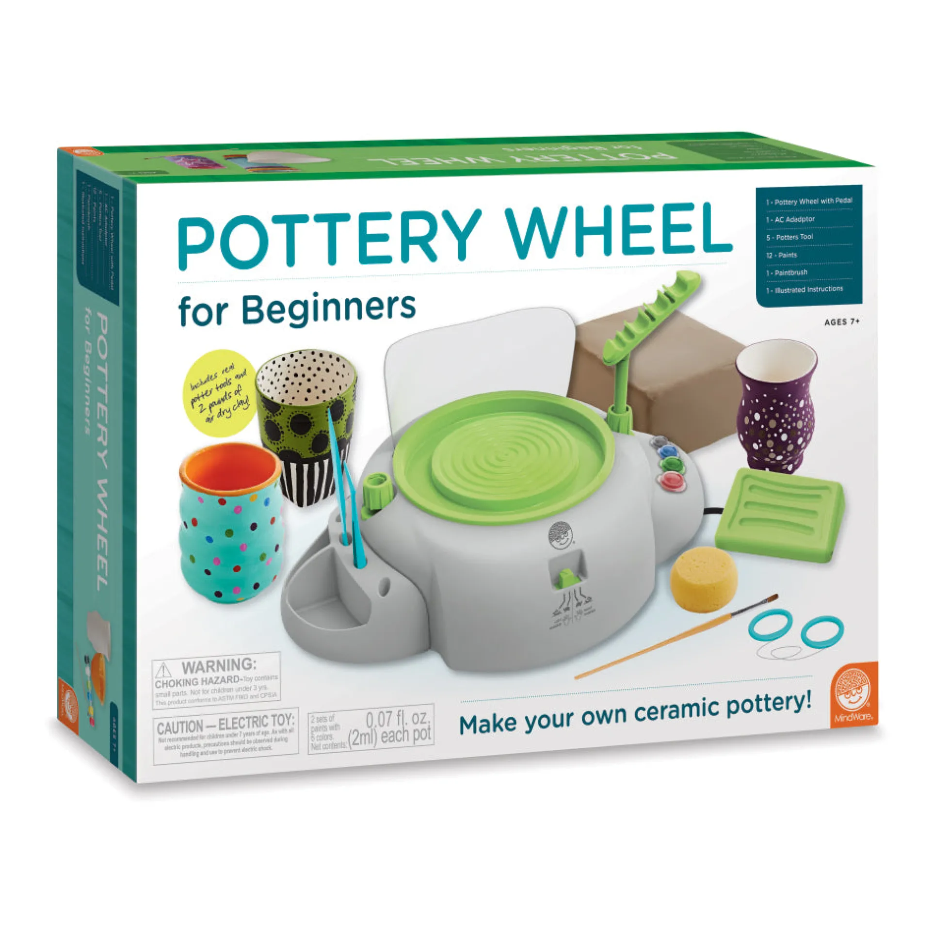 MindWare Creative Studio Pottery Wheel Kit with Foot Pedal