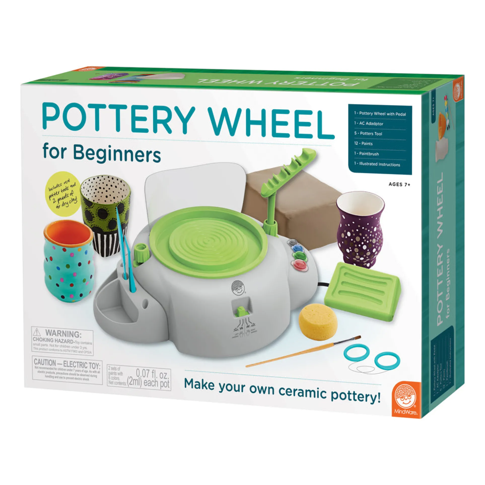 MindWare Creative Studio Pottery Wheel Kit with Foot Pedal