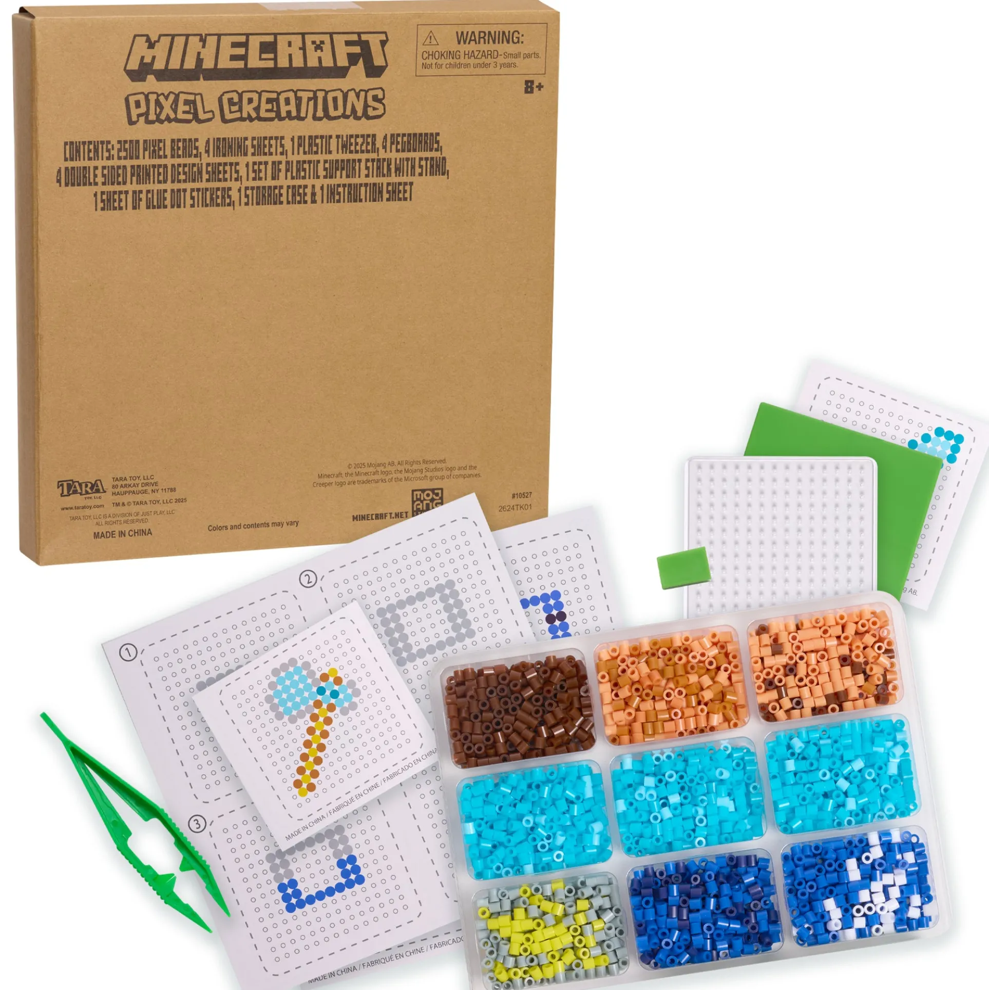 Minecraft 3D Pixel Bead Craft Kit - 2500 Beads