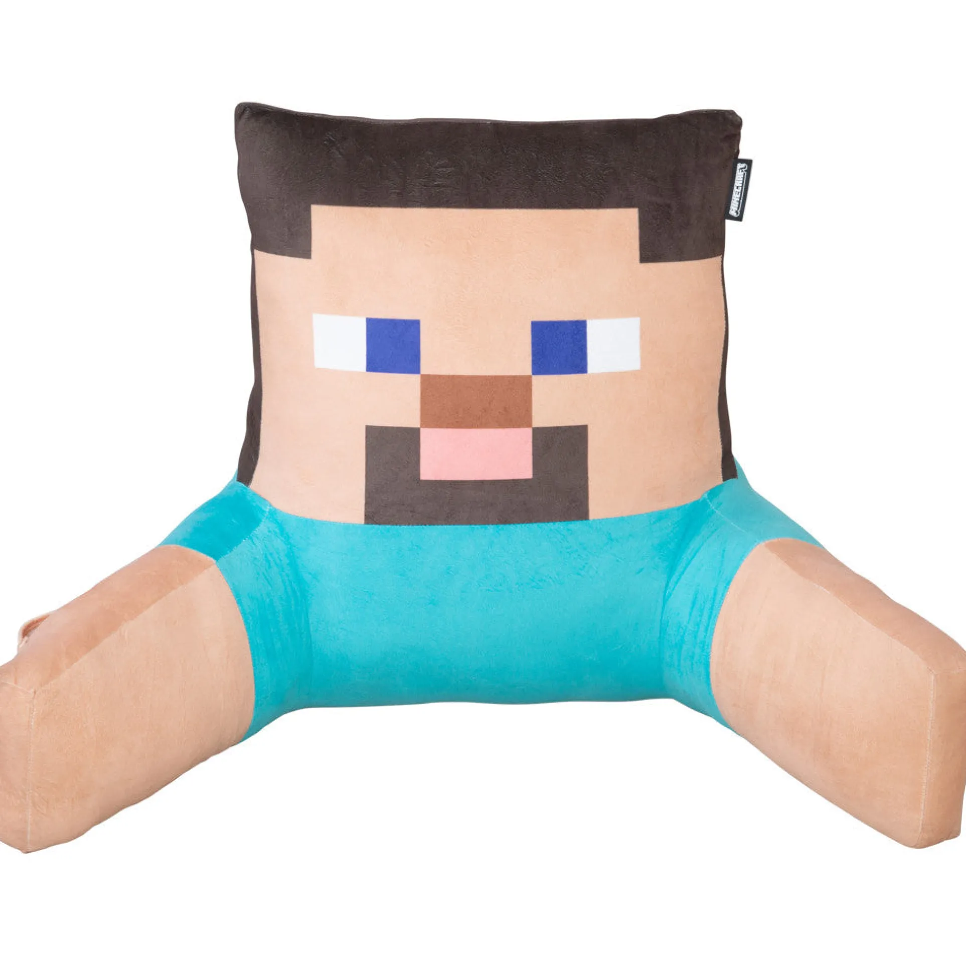 Minecraft Steve Relax Pillow - Character Lounge Cushion with Armrests