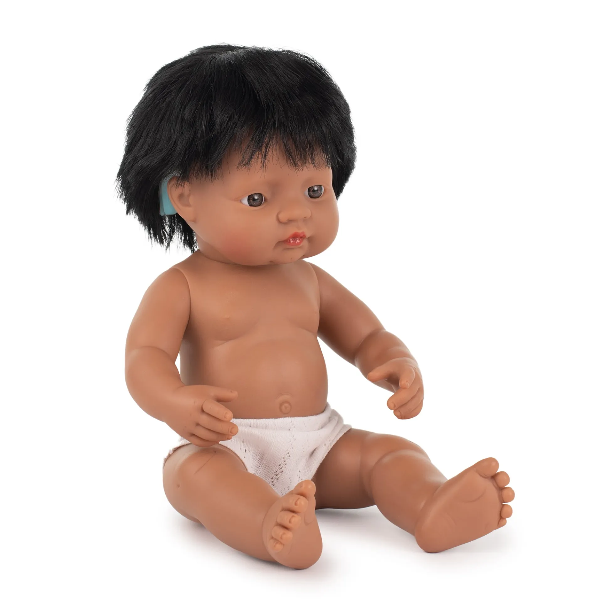 Miniland 15 inch Playmate Doll with Hearing Aid - Embracing Diversity