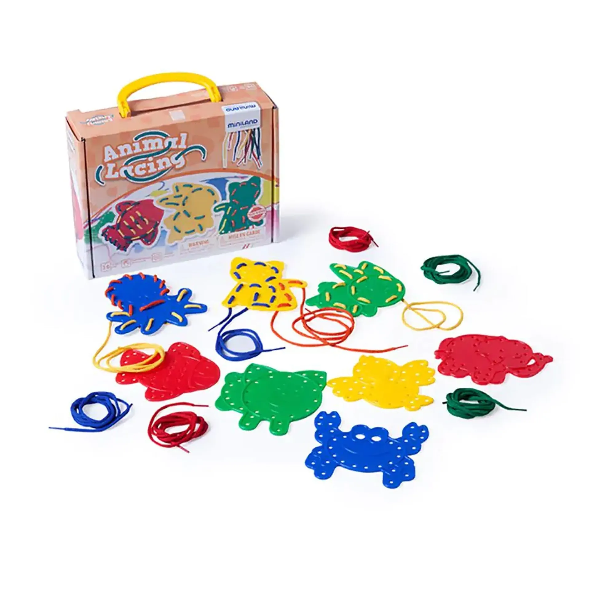 Miniland Animal Lacing - Educational Sewing and Drawing Toy