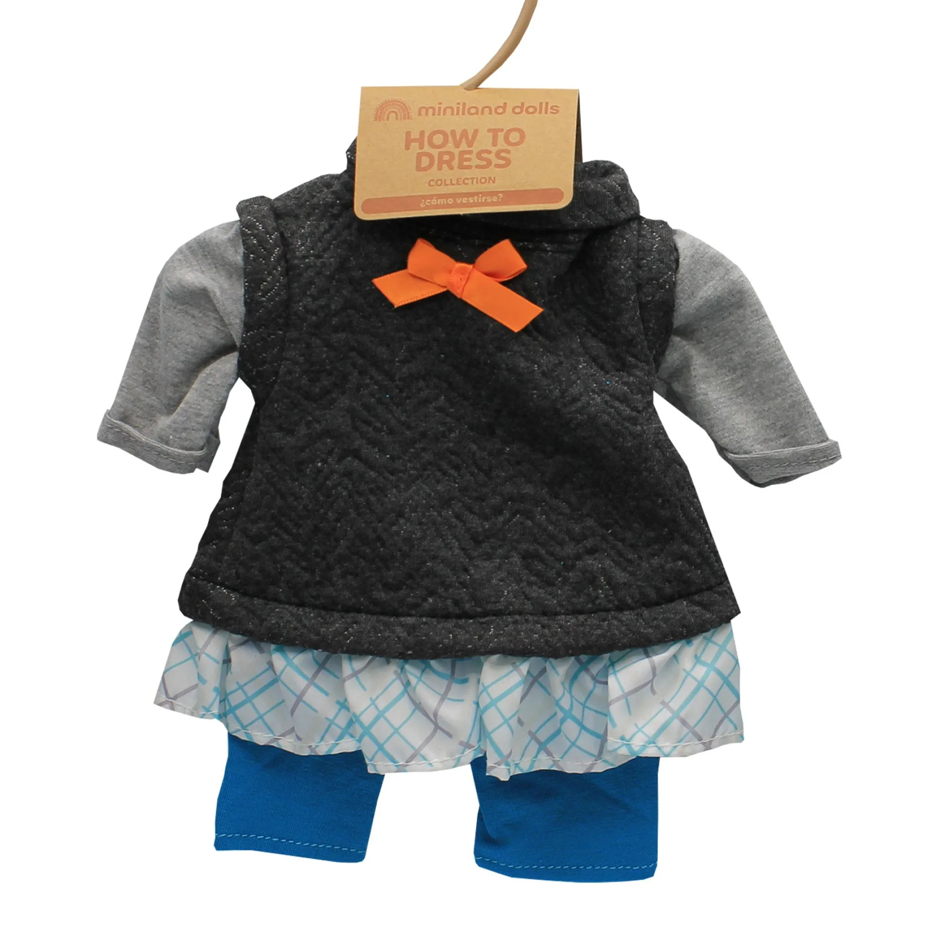 Miniland Autumn/Spring Outfit for 15-Inch Girl Dolls - Includes Accessories