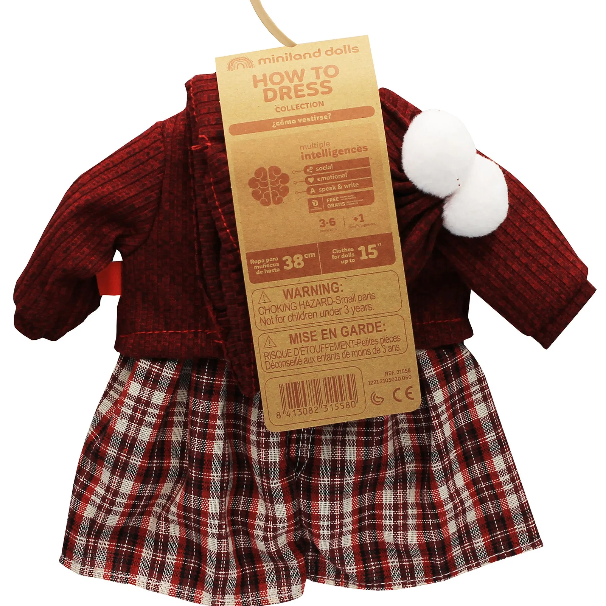 Miniland Cold Weather Doll Outfit Set for 15" Dolls