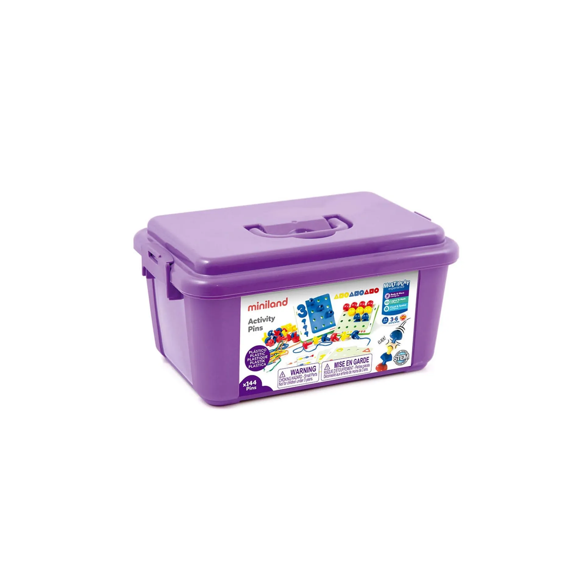 Miniland Educational Peg Activity Stacking Set - Basic Math Skills Enhancer