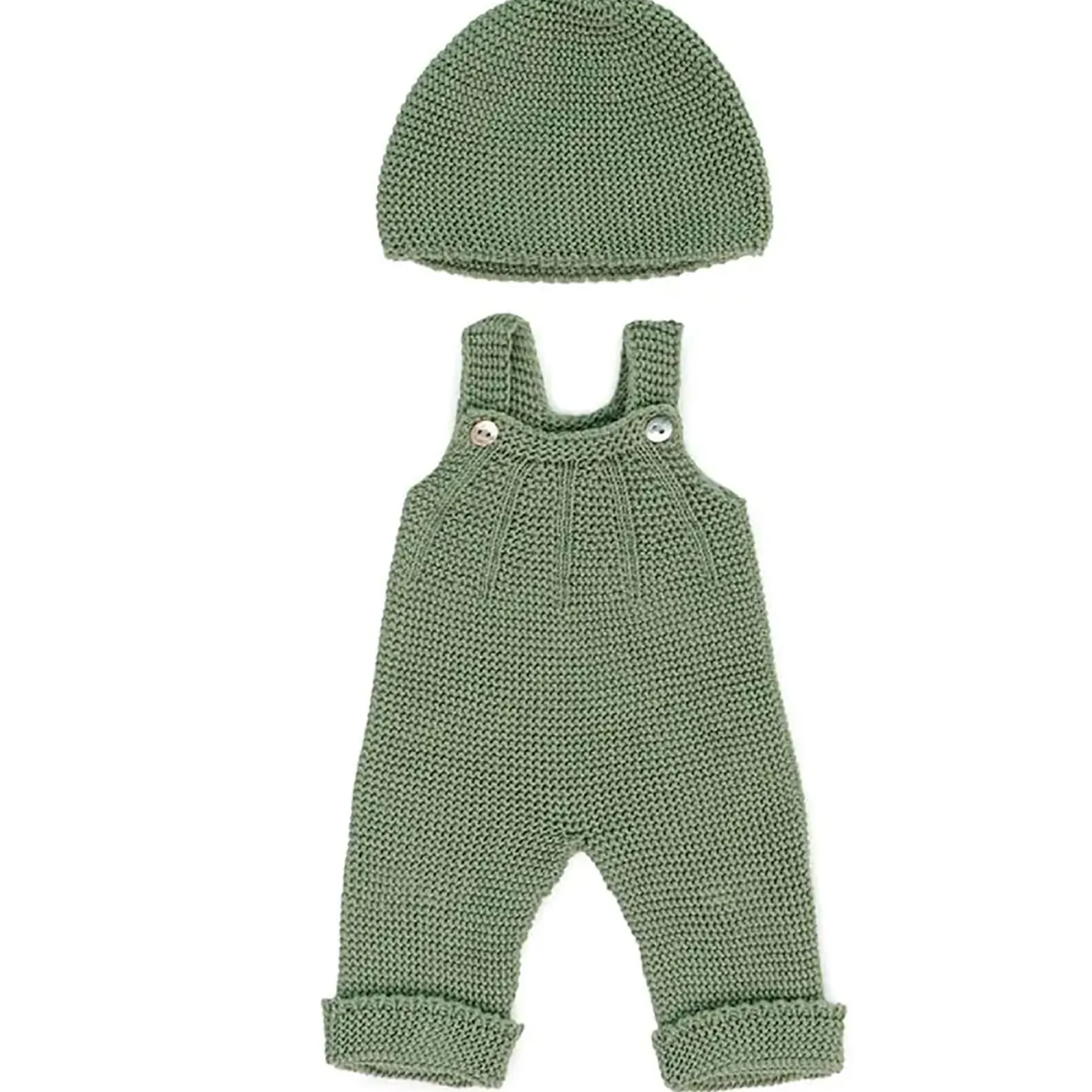 Miniland Knitted Outfit & Beanie for 15" Dolls - Eco-Friendly