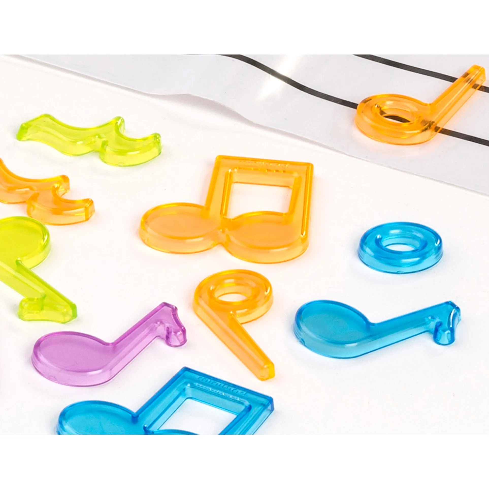 Miniland Translucent Musical Counters - Vibrant Note-Shaped Pieces for Early Learning