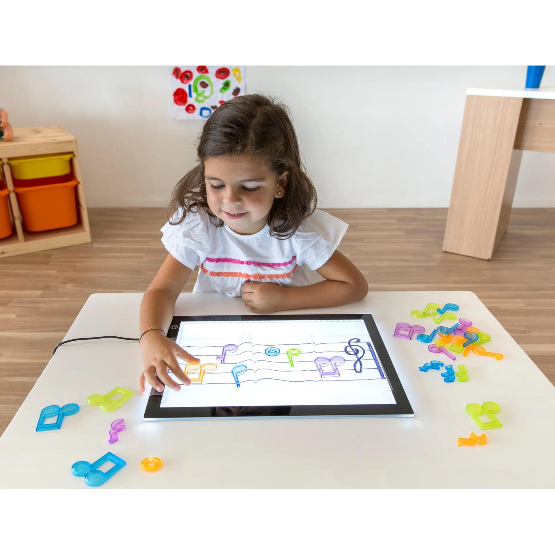 Miniland Translucent Musical Counters - Vibrant Note-Shaped Pieces for Early Learning