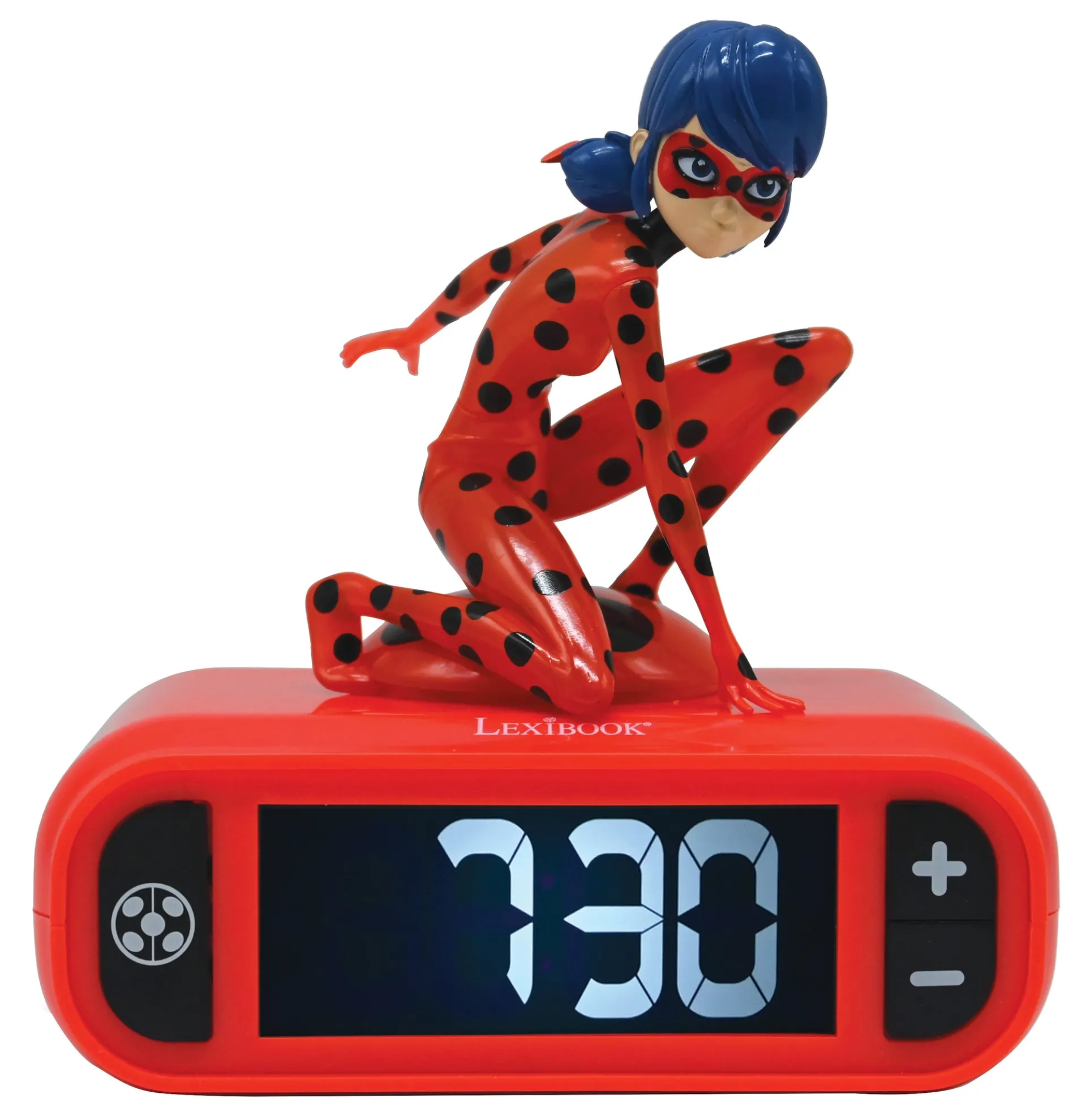Miraculous Ladybug Digital Alarm Clock with Nightlight - Red
